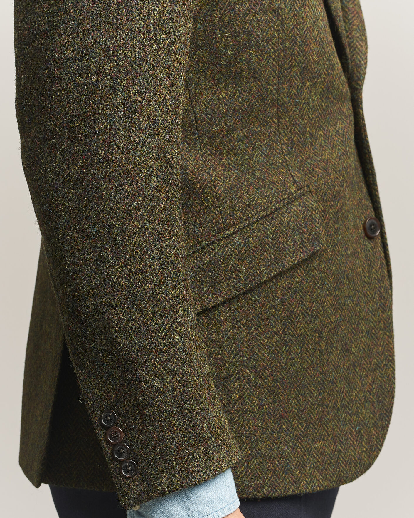 Homme | Blazers | Walker Slater | Edward Harris Tweed Herringbone Blazer Green