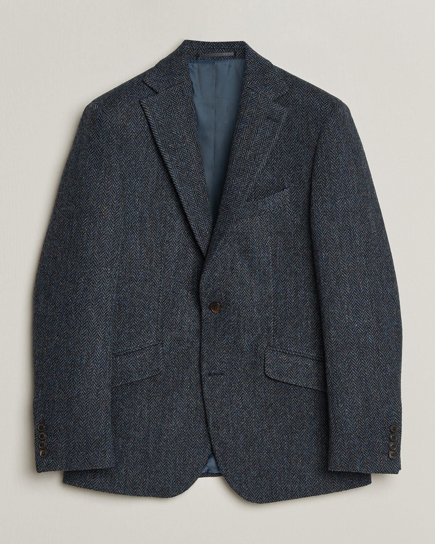Homme | Blazers | Walker Slater | Edward Harris Tweed Herringbone Blazer Navy