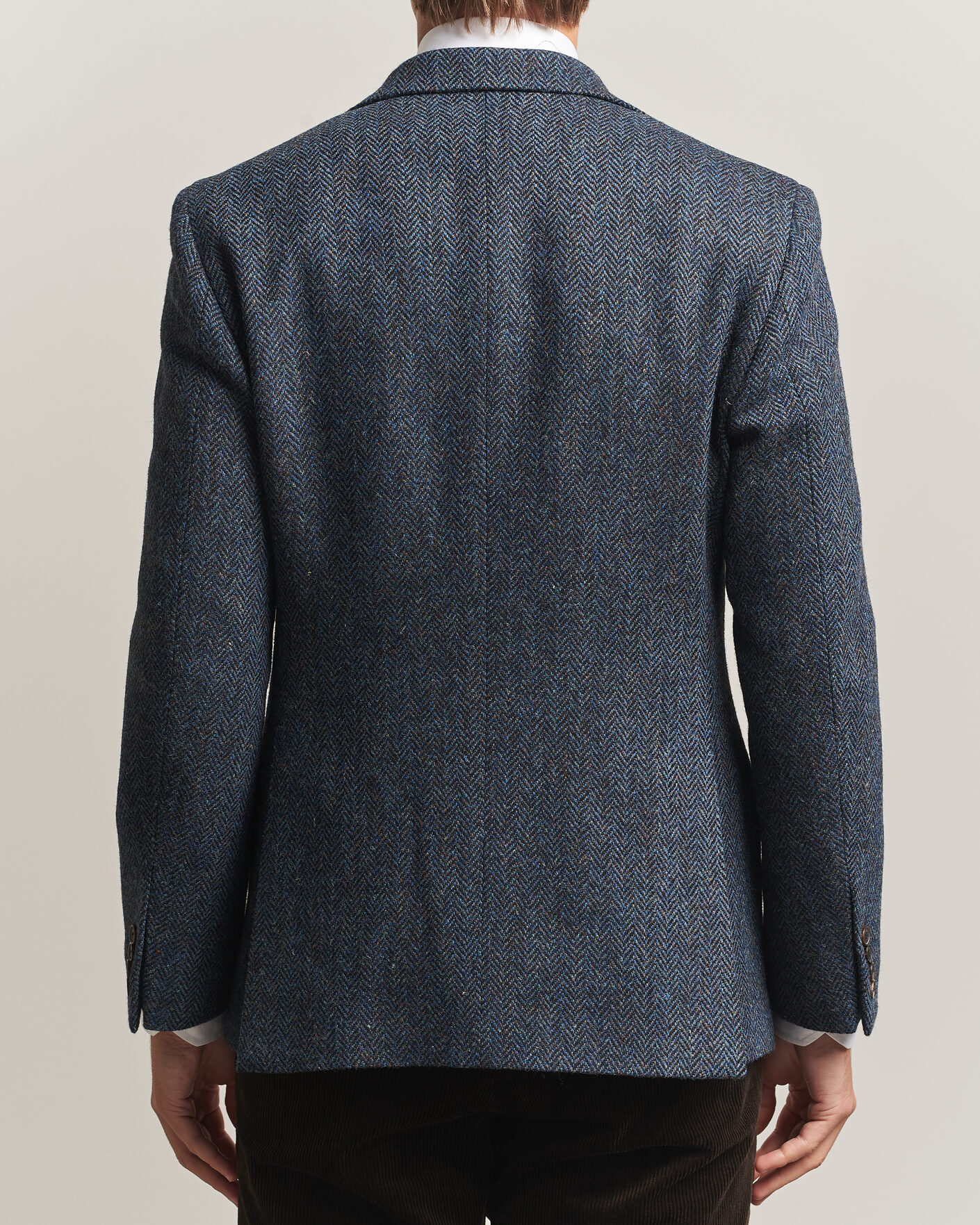 Homme | Blazers | Walker Slater | Edward Harris Tweed Herringbone Blazer Navy
