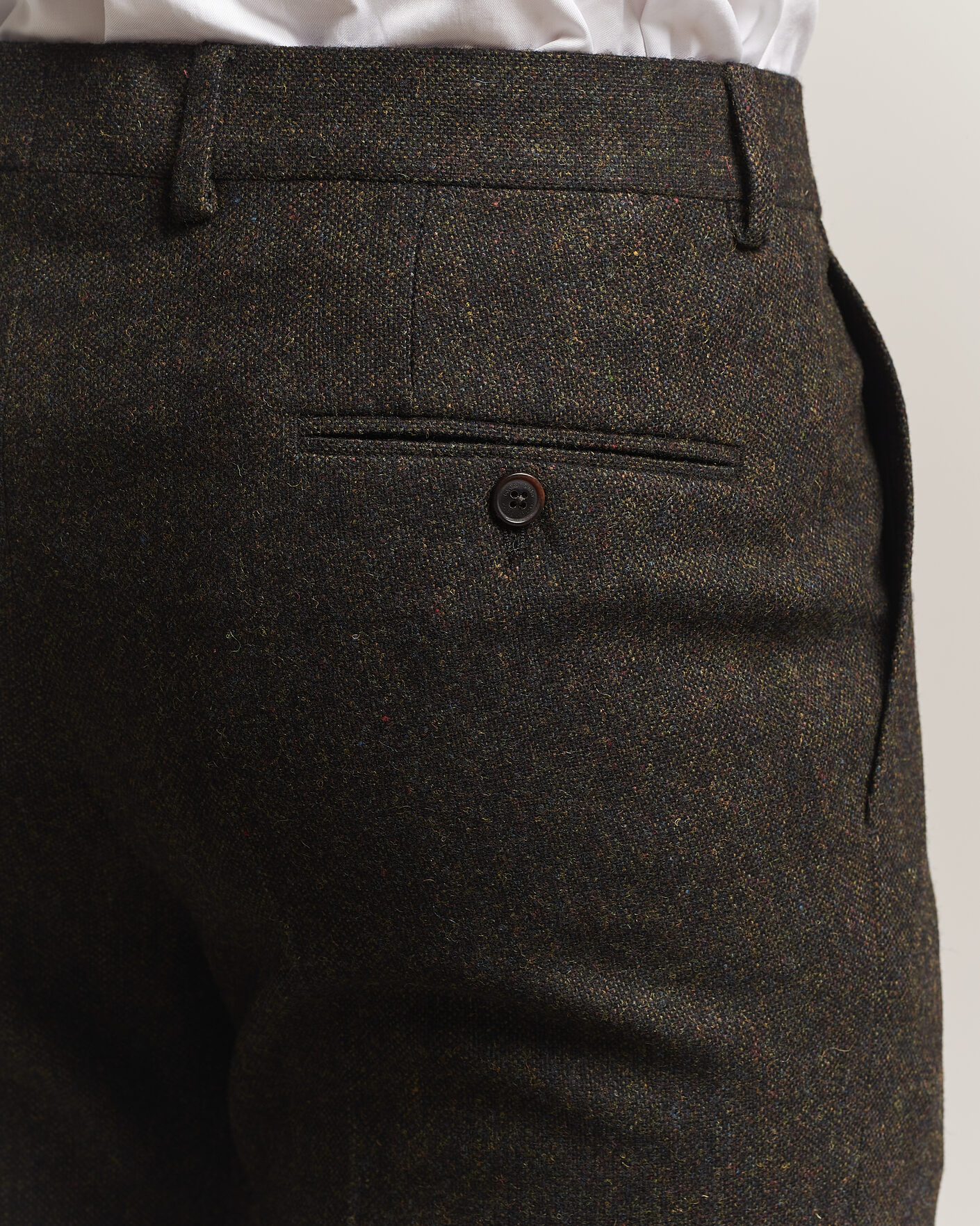 Homme | Pantalons | Walker Slater | Edward Shetland Wool Donegal Trousers Brown