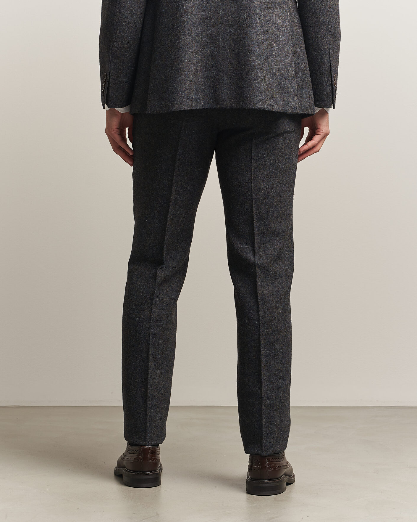 Homme | Pantalons | Walker Slater | Edward Shetland Wool Donegal Trousers Navy