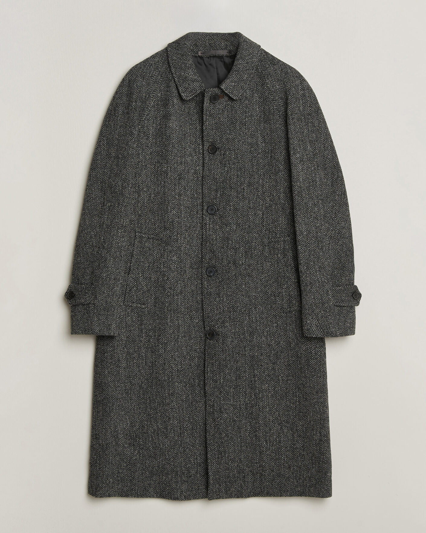 Homme | Manteaux Et Vestes | Walker Slater | Sherlock Harris Tweed Herringbone Coat Charcoal