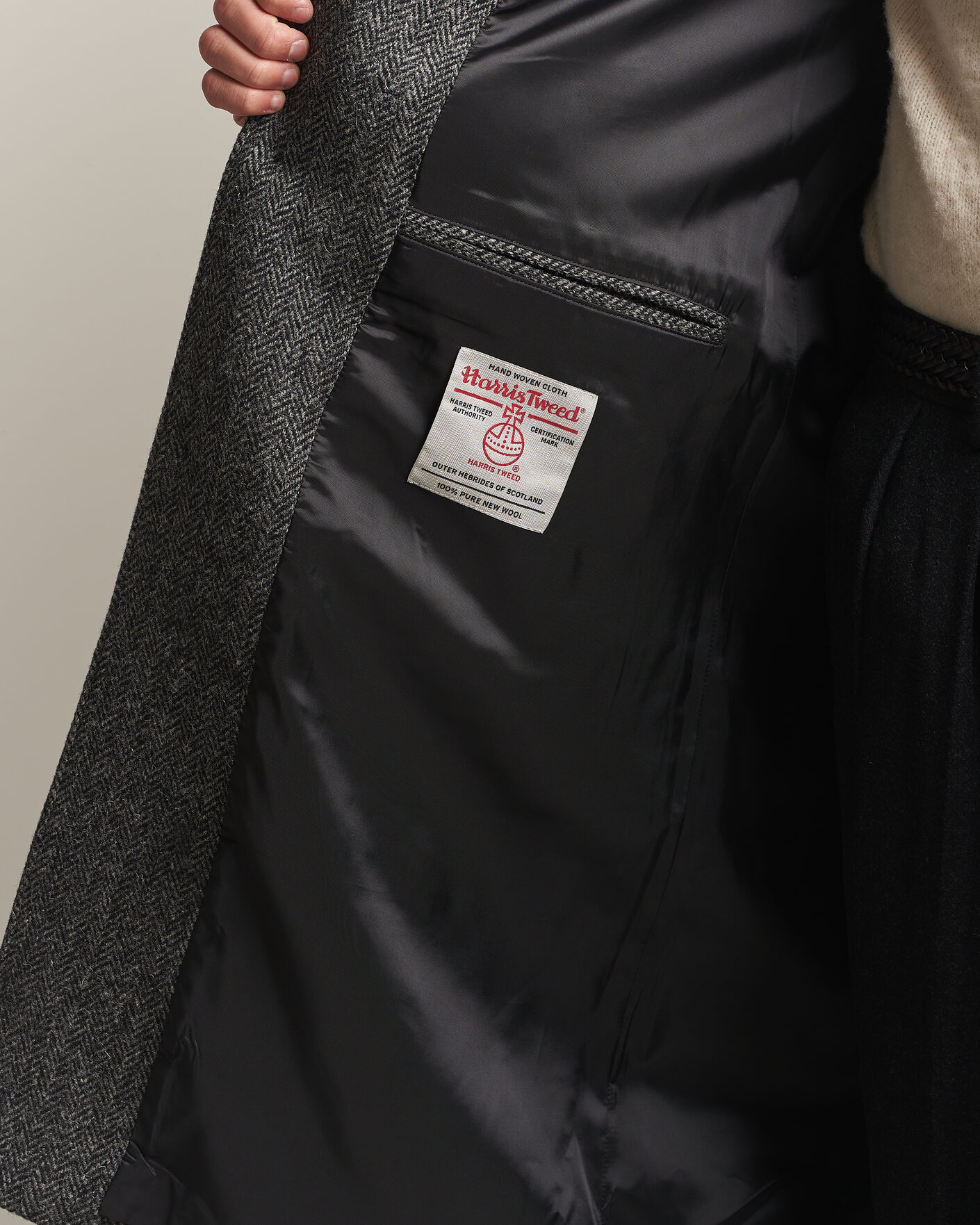 Homme | Manteaux Et Vestes | Walker Slater | Sherlock Harris Tweed Herringbone Coat Charcoal