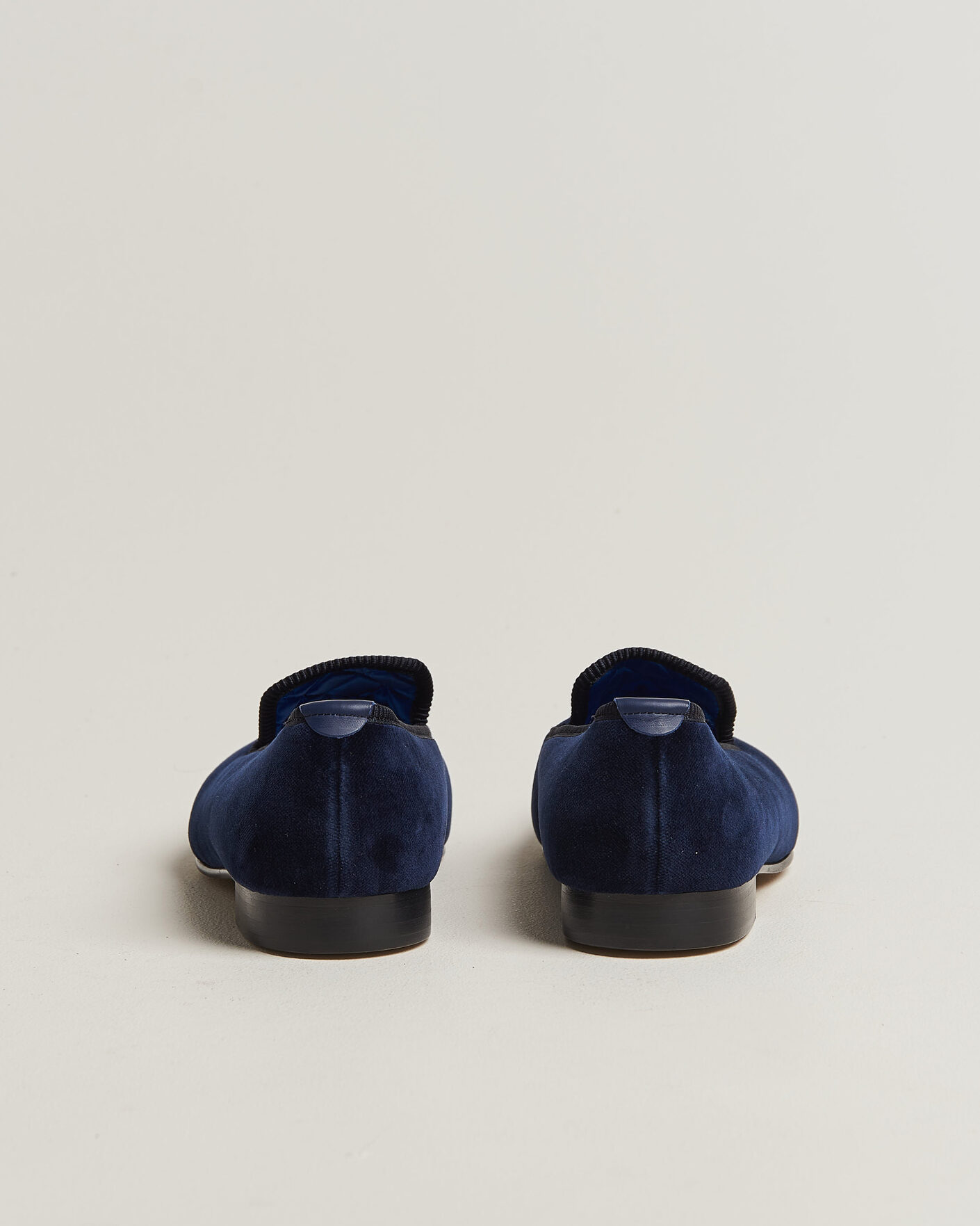 Homme | Loafers | Bowhill & Elliott | Plain Albert Pump Navy Velvet