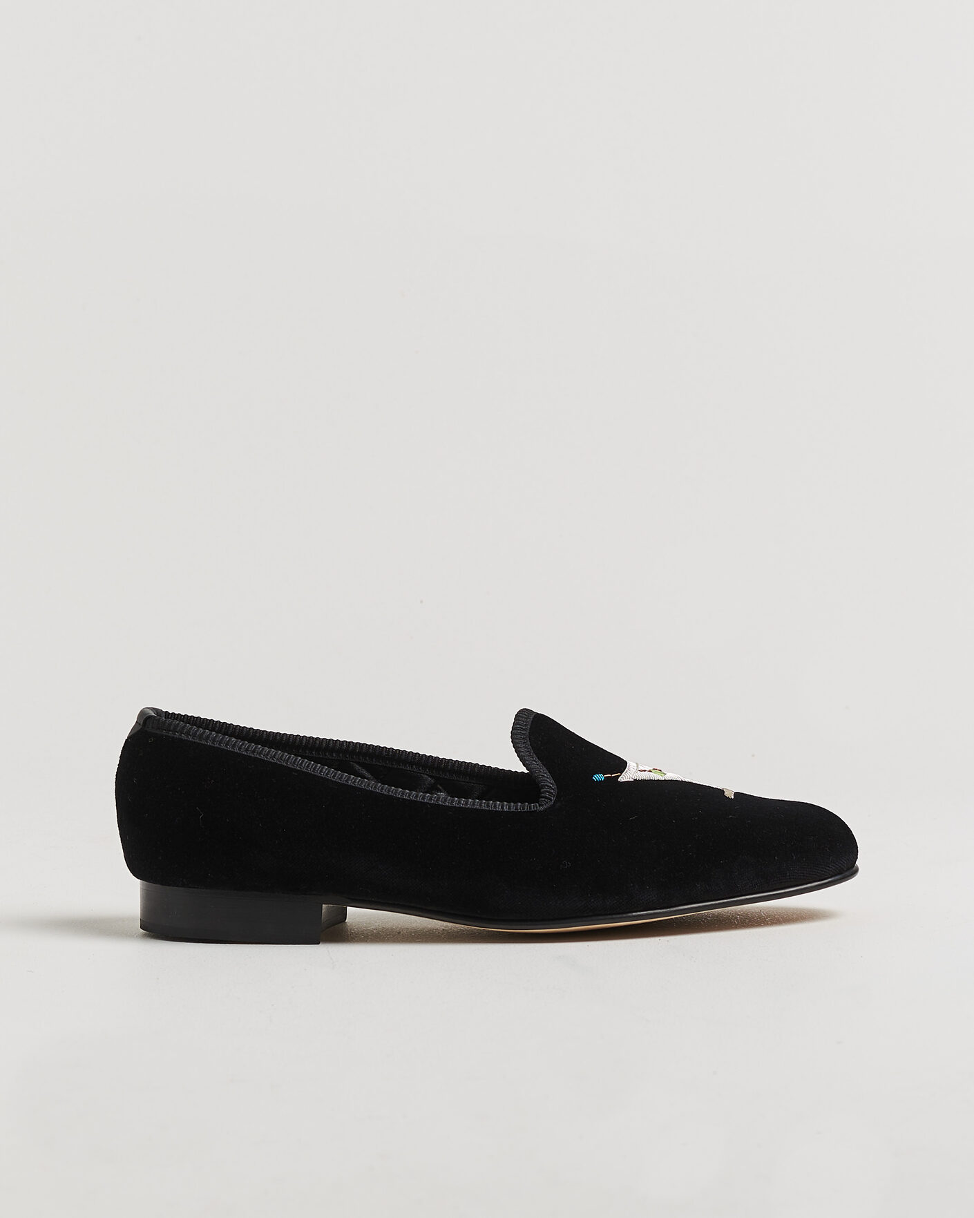 Homme | Loafers | Bowhill & Elliott | Martini Venetian Pump Black Velvet