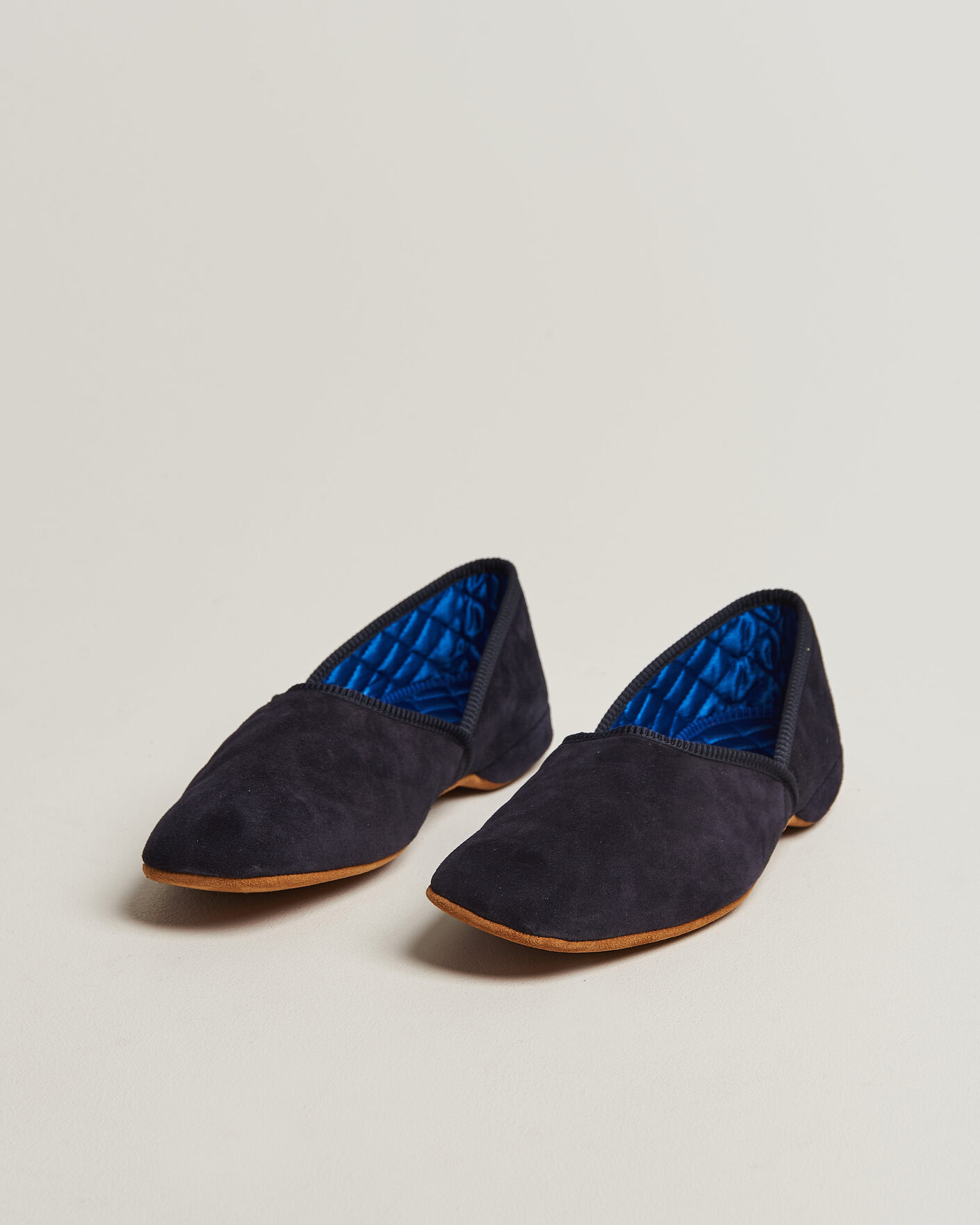 Homme | Sandales Et Mules | Bowhill & Elliott | Grecian Indoor Slippers Navy Suede