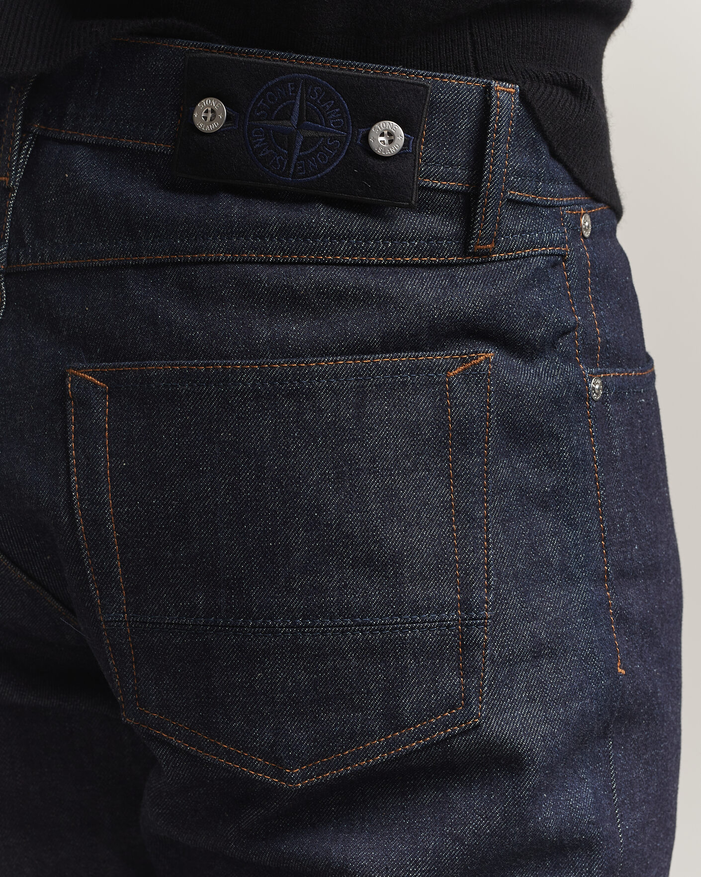 Homme | Jeans | Stone Island | Regular Straight Fit Indigo Jeans Blue Raw