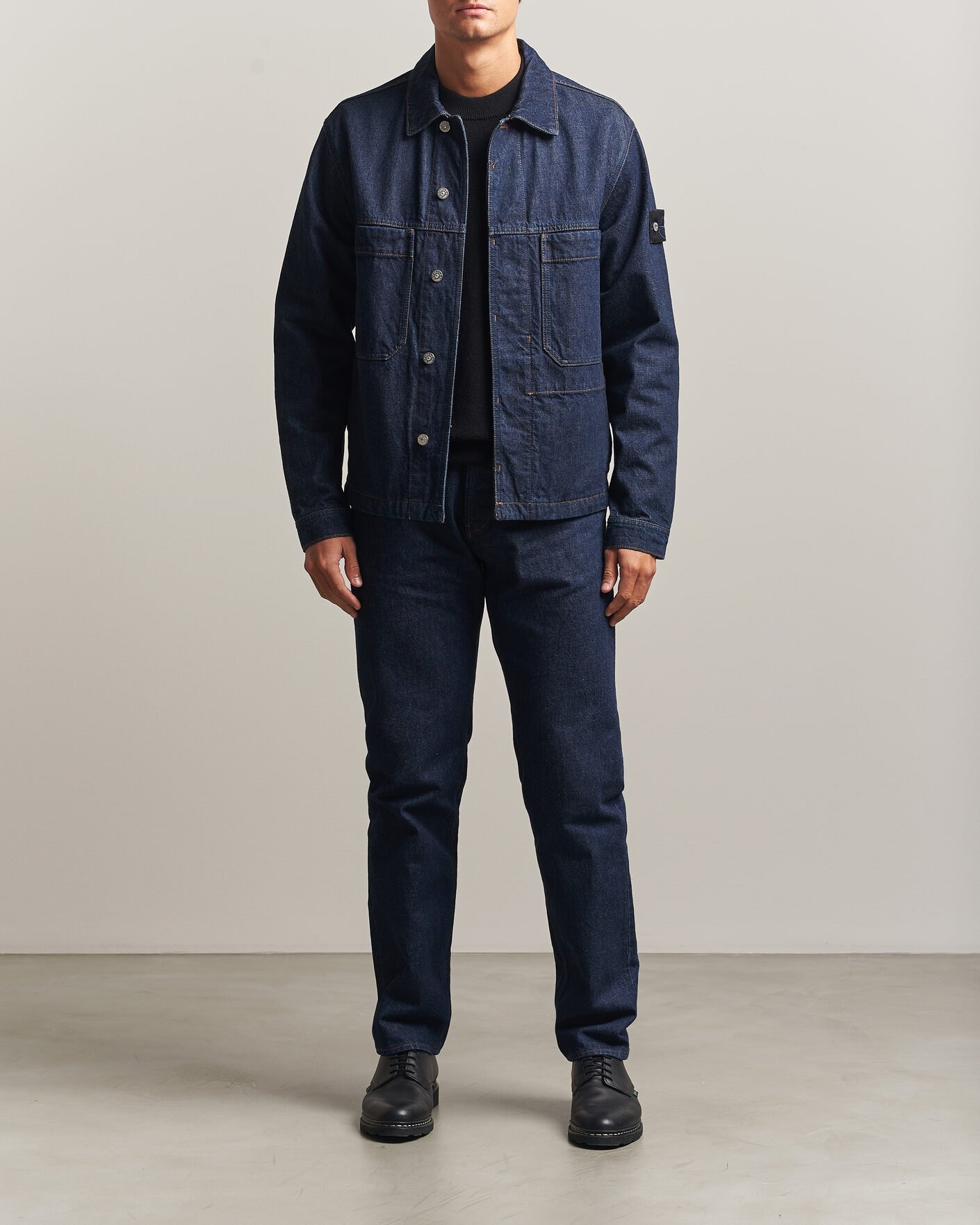 Homme | Jeans | Stone Island | Regular Straight Fit Indigo Jeans Blue Rinse