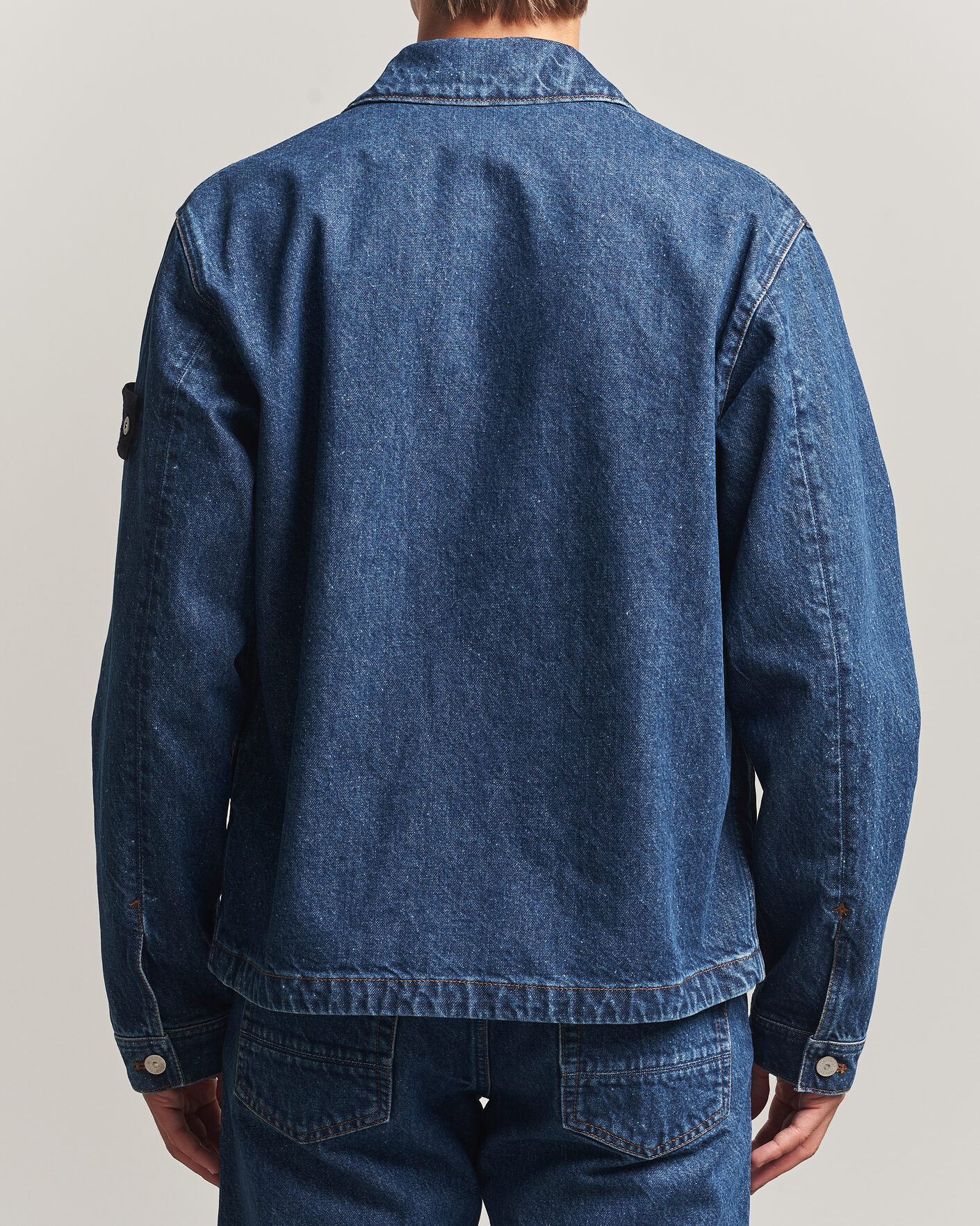 Homme | Manteaux Et Vestes | Stone Island | Indigo Denim Coach Jacket Blue Medium Wash