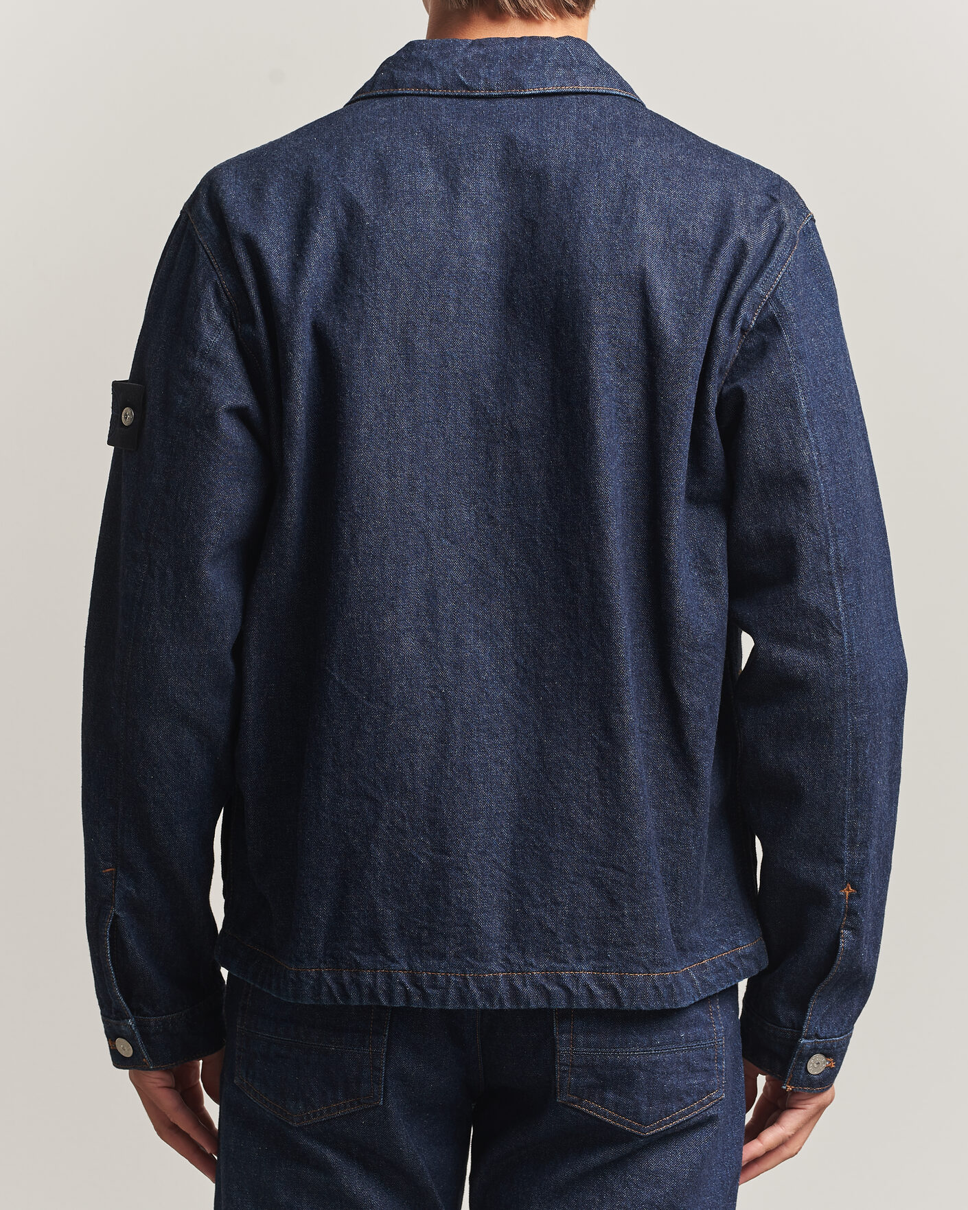 Homme | Manteaux Et Vestes | Stone Island | Indigo Denim Coach Jacket Blue Rinse