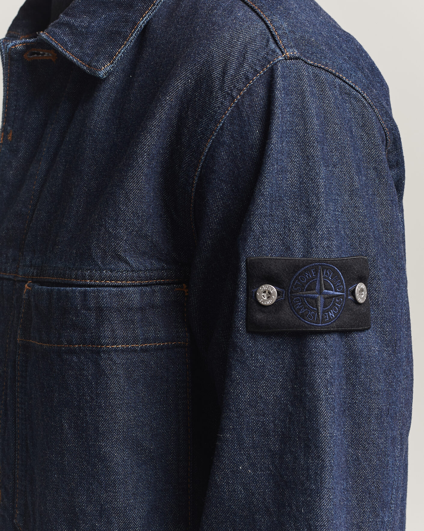 Homme | Manteaux Et Vestes | Stone Island | Indigo Denim Coach Jacket Blue Rinse