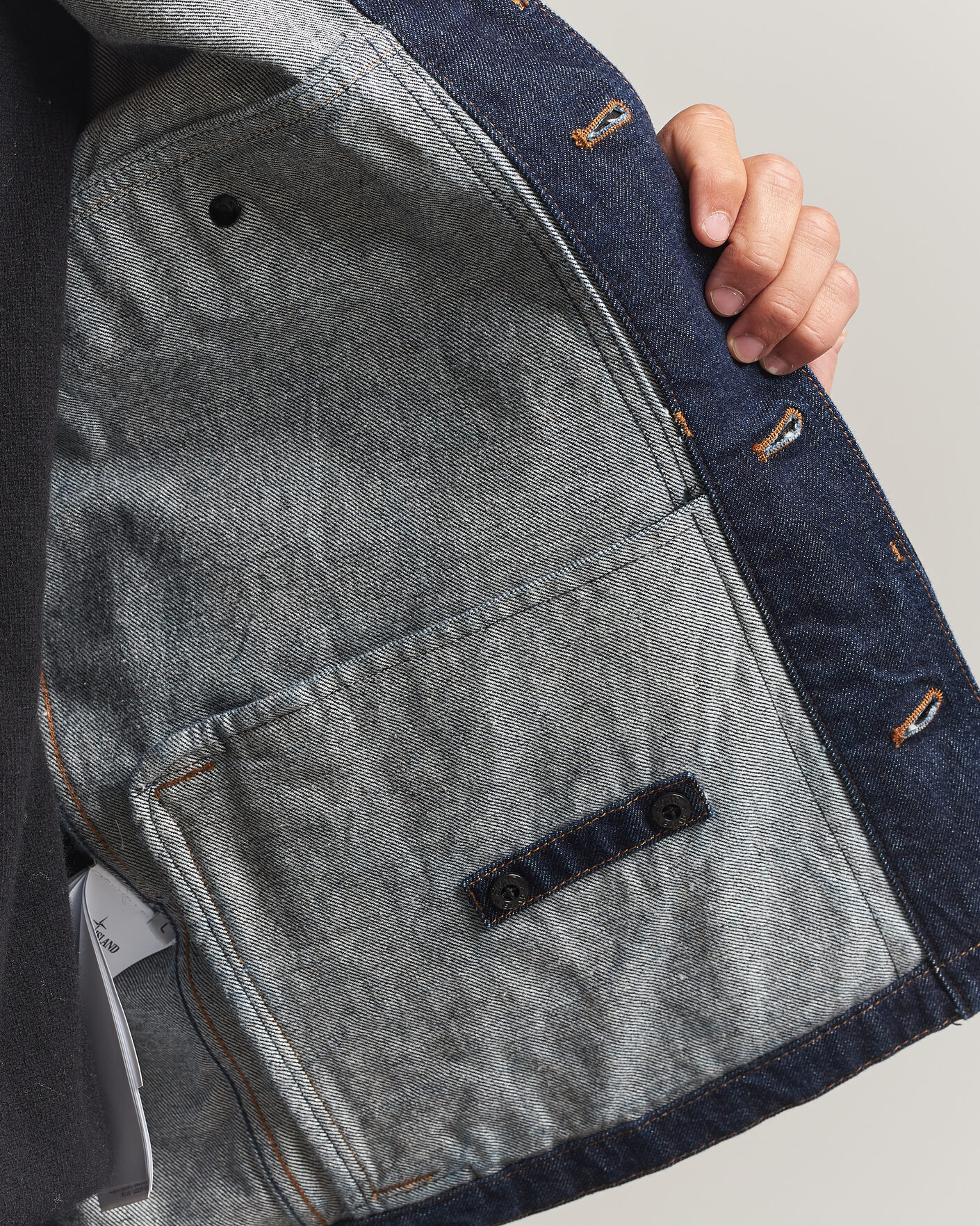 Homme | Manteaux Et Vestes | Stone Island | Indigo Denim Coach Jacket Blue Rinse