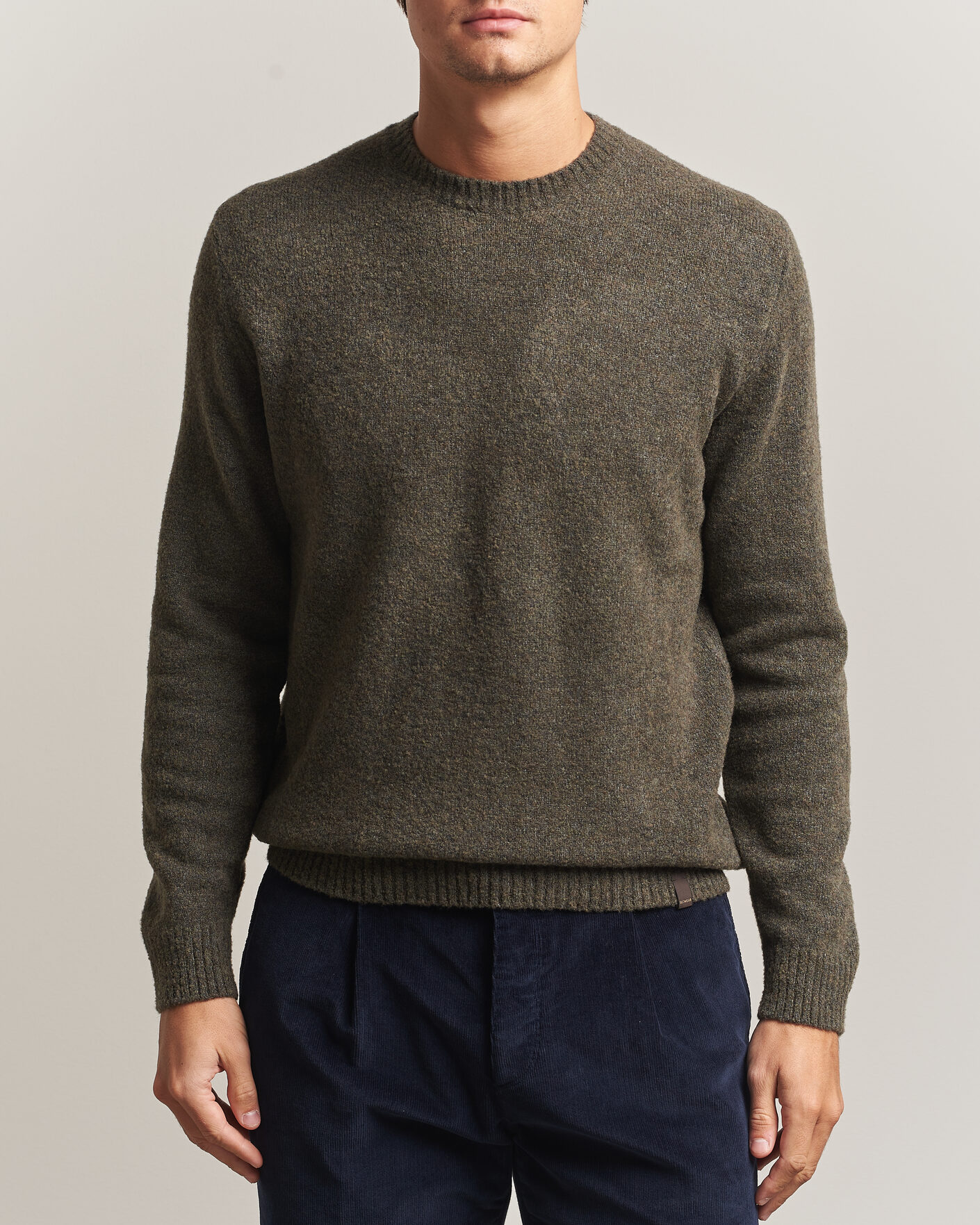 Homme | Pulls Et Tricots | Zanone | Wool Boucle Crew Neck Forest Green