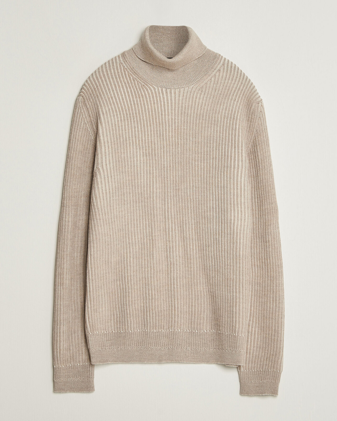 Homme | Pulls Et Tricots | Zanone | Fishermans Rib Rollneck Beige