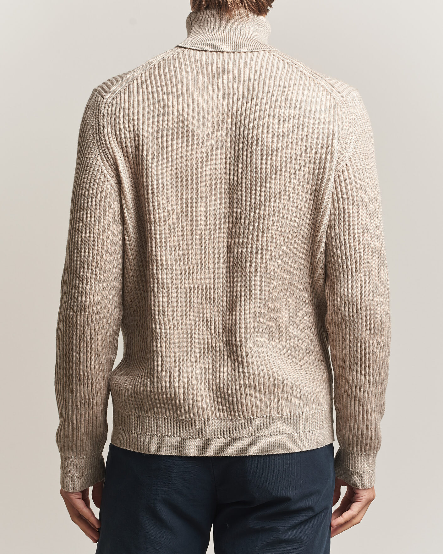 Homme | Pulls Et Tricots | Zanone | Fishermans Rib Rollneck Beige
