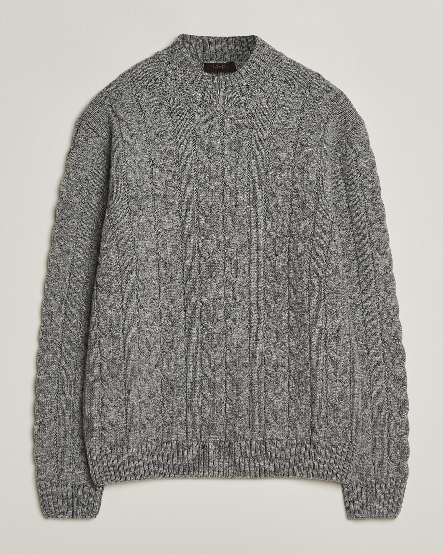 Homme | Pulls Et Tricots | Zanone | Double Cable Crew Neck Grey Melange