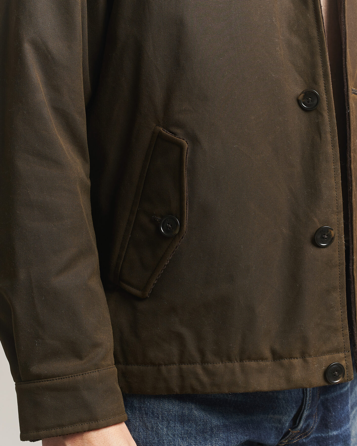 Homme | Manteaux Et Vestes | Baracuta | Waxed Sherling Lined Deck Jacket Deep Moss