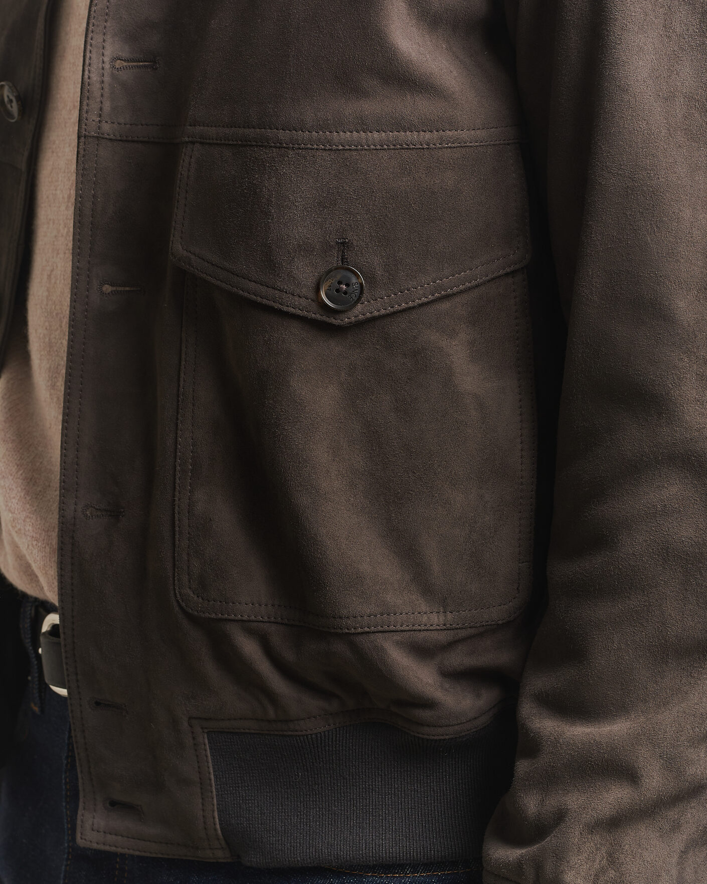 Homme | Manteaux Et Vestes | Baracuta | Suede Blouson Jacket December Sky
