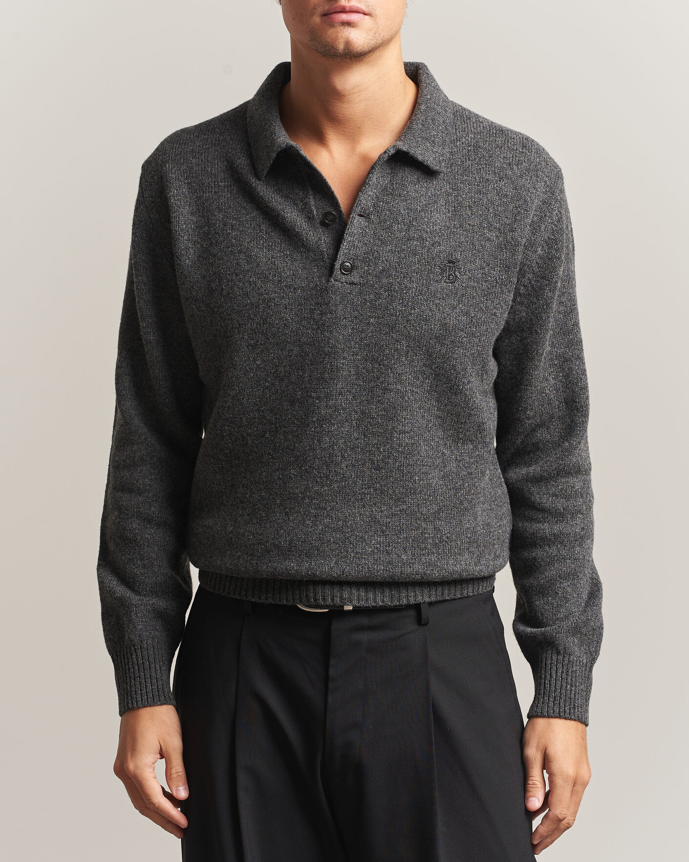 Homme | Pulls Et Tricots | Baracuta | Shetland Polo Mid Grey