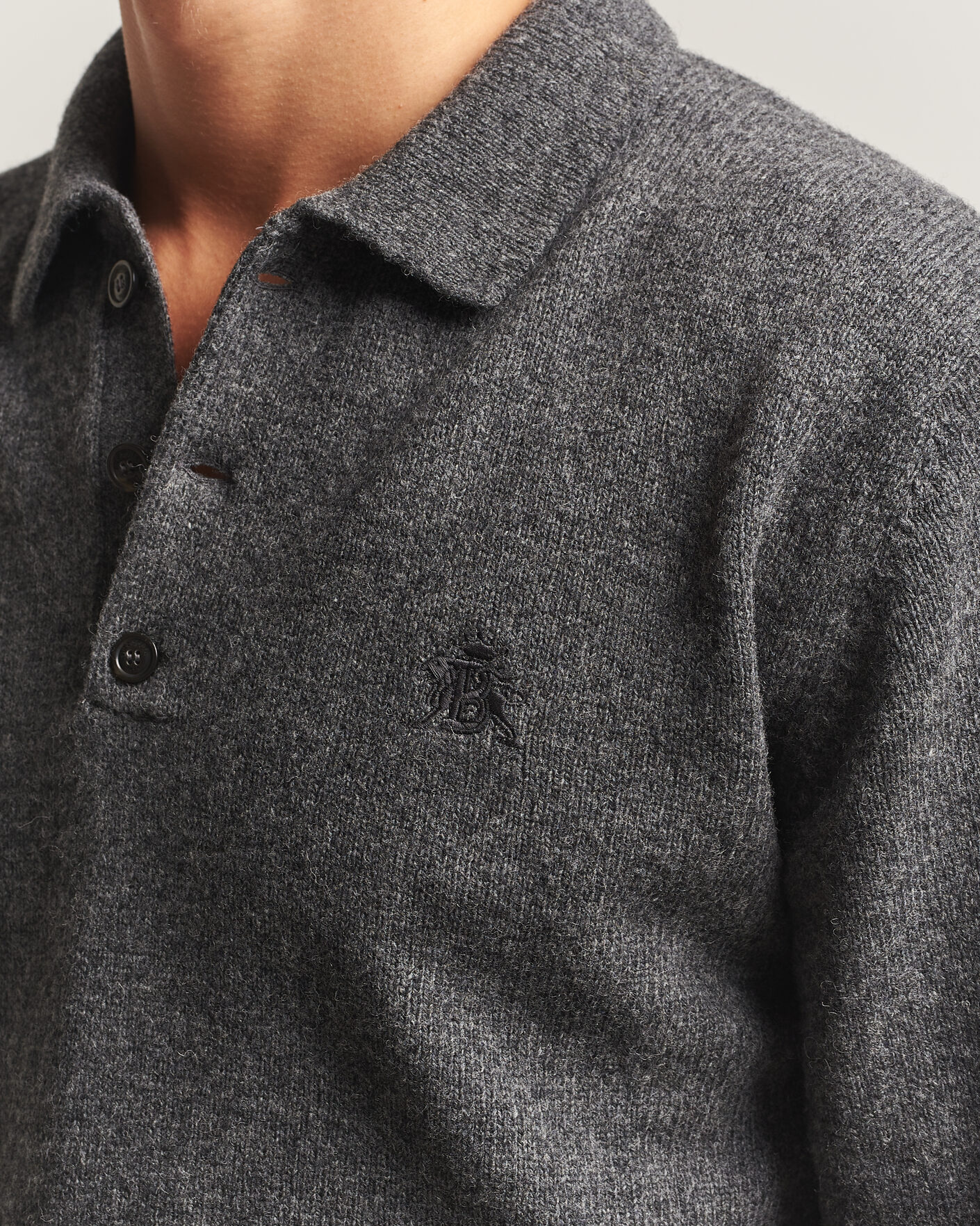 Homme | Pulls Et Tricots | Baracuta | Shetland Polo Mid Grey