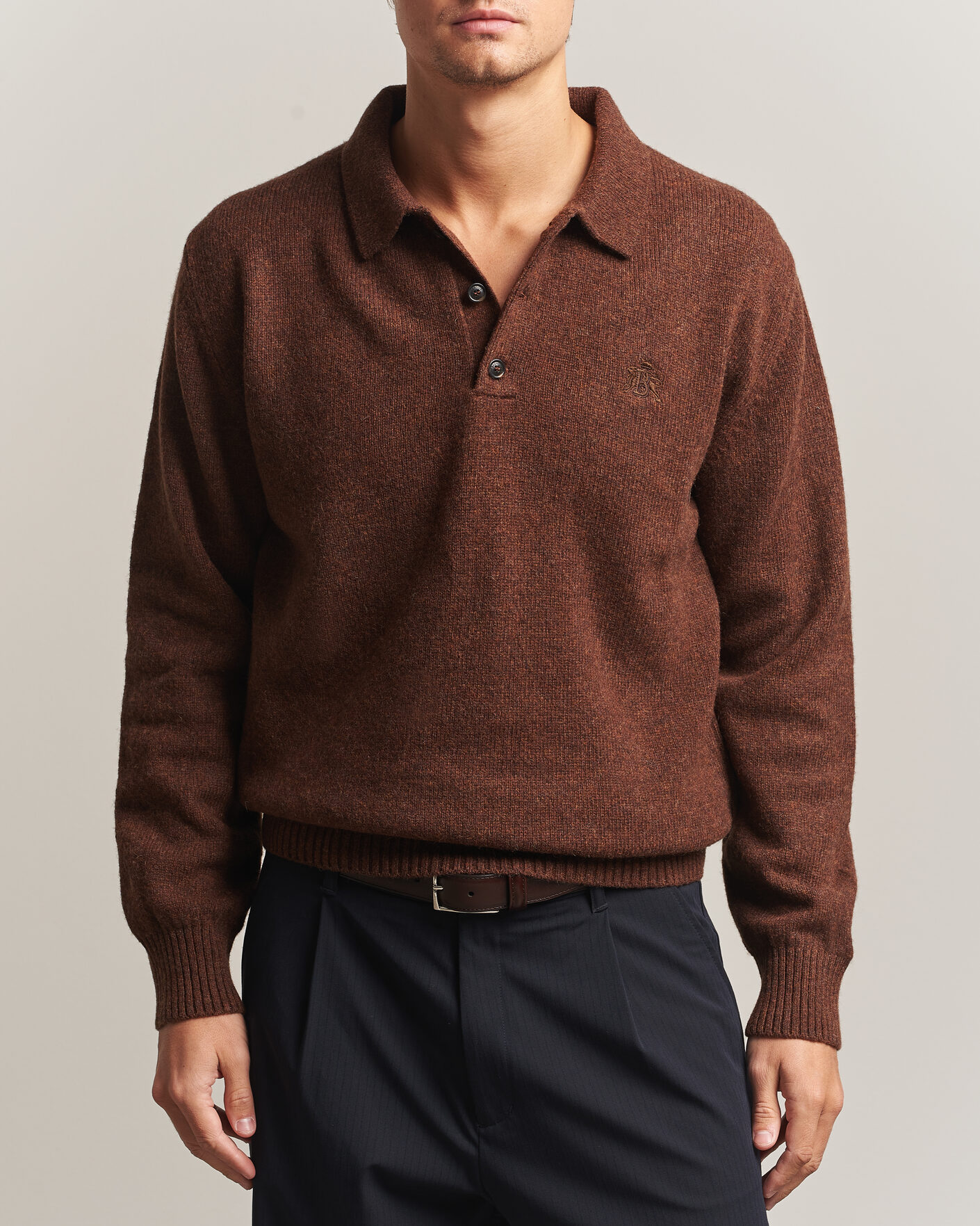 Homme | Pulls Et Tricots | Baracuta | Shetland Polo Slate Black