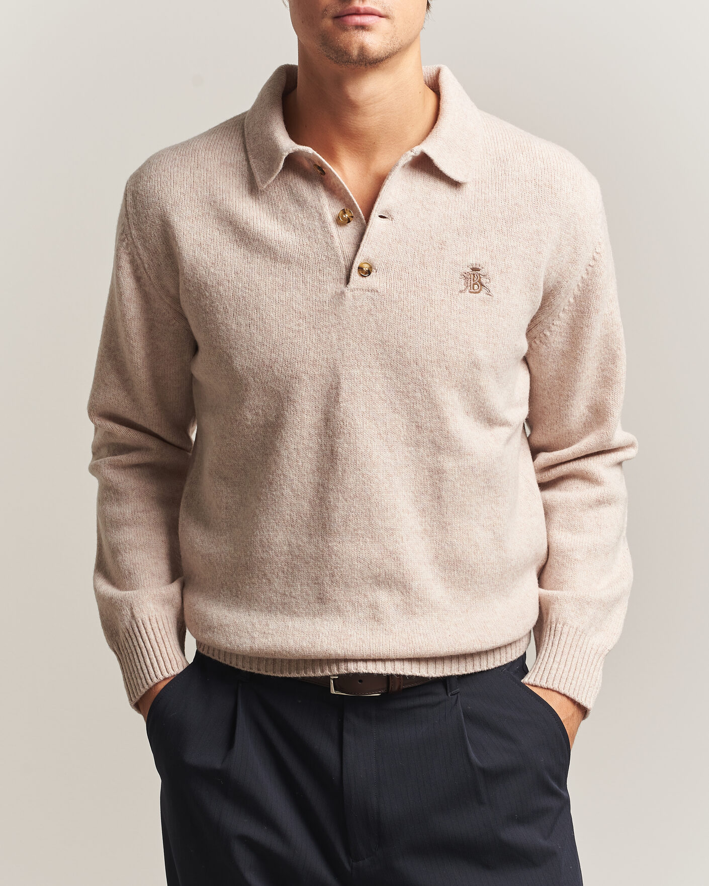 Homme | Pulls Et Tricots | Baracuta | Shetland Polo Antique White
