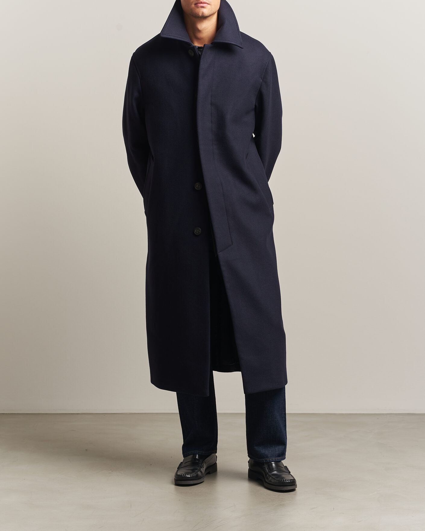 Homme | Manteaux Et Vestes | Sunflower | Wool Blend Winter Coat Navy