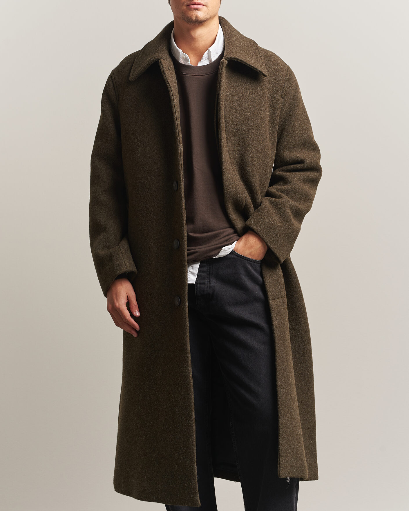 Homme | Manteaux Et Vestes | Sunflower | Wool Blend Winter Coat Green Moss