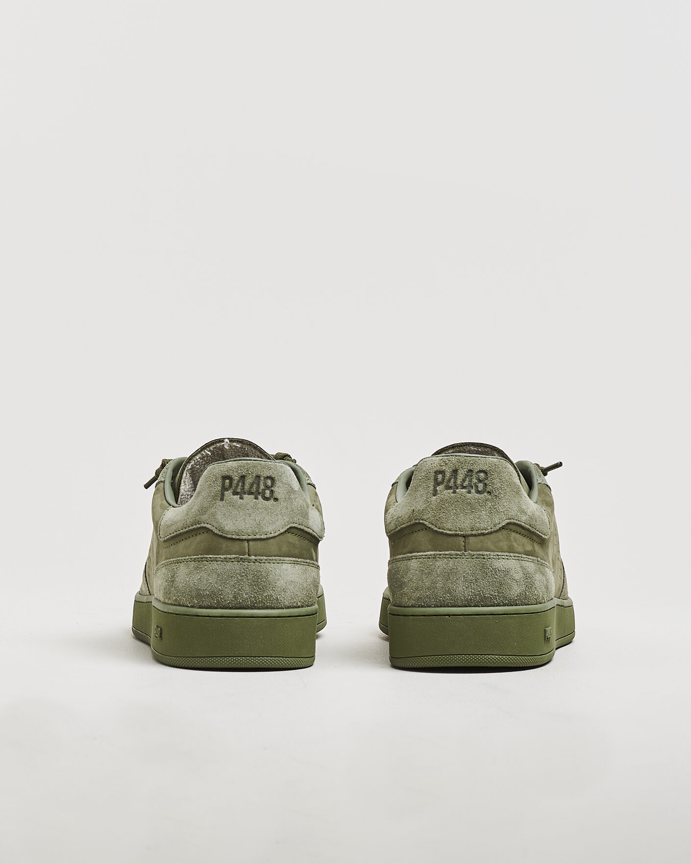 Homme | Baskets | P448 | Vert Leather Sneaker Army Green