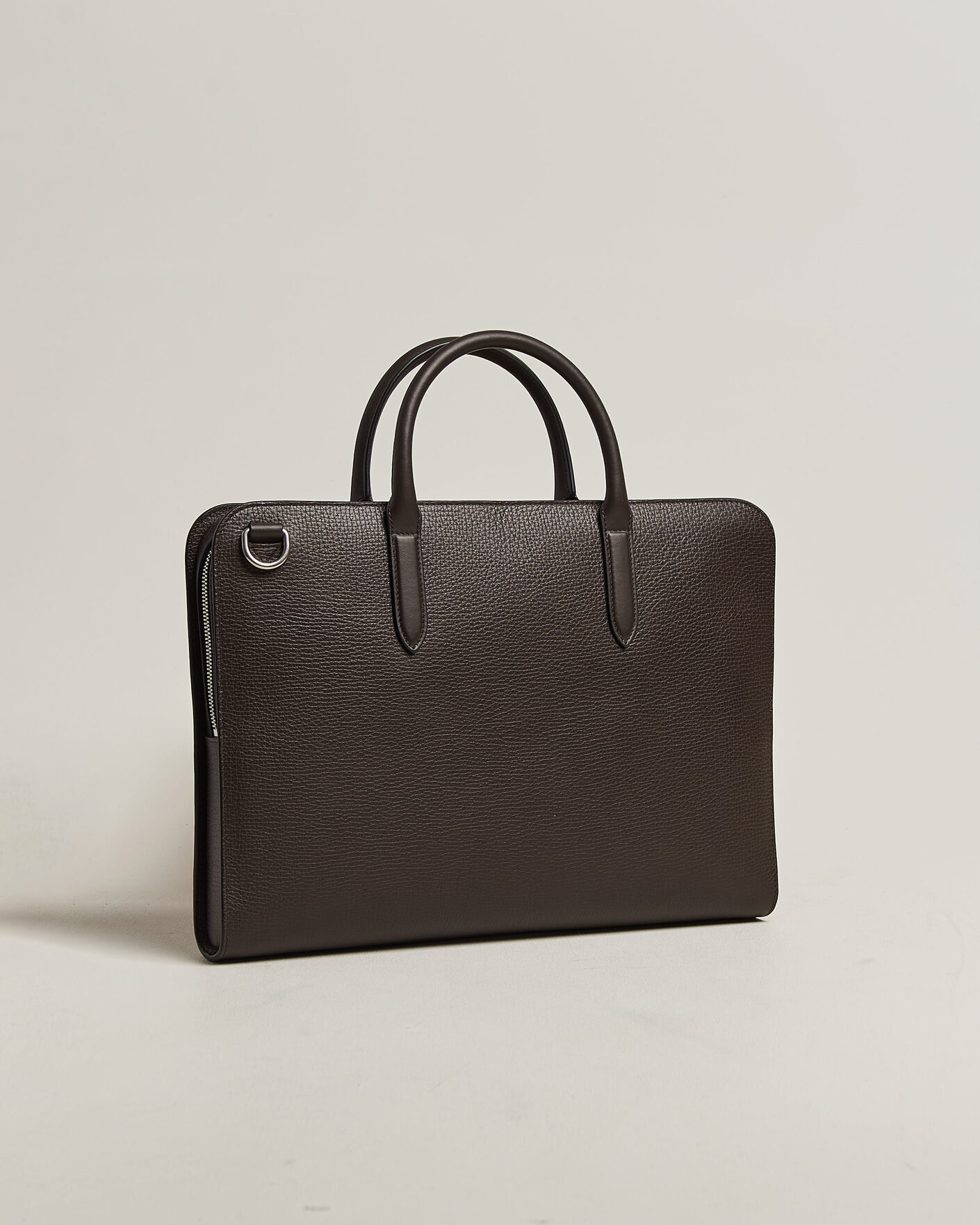 Homme | Sacs | Smythson | Ludlow Ultra Slim Briefcase With Zip Front Dark Brown