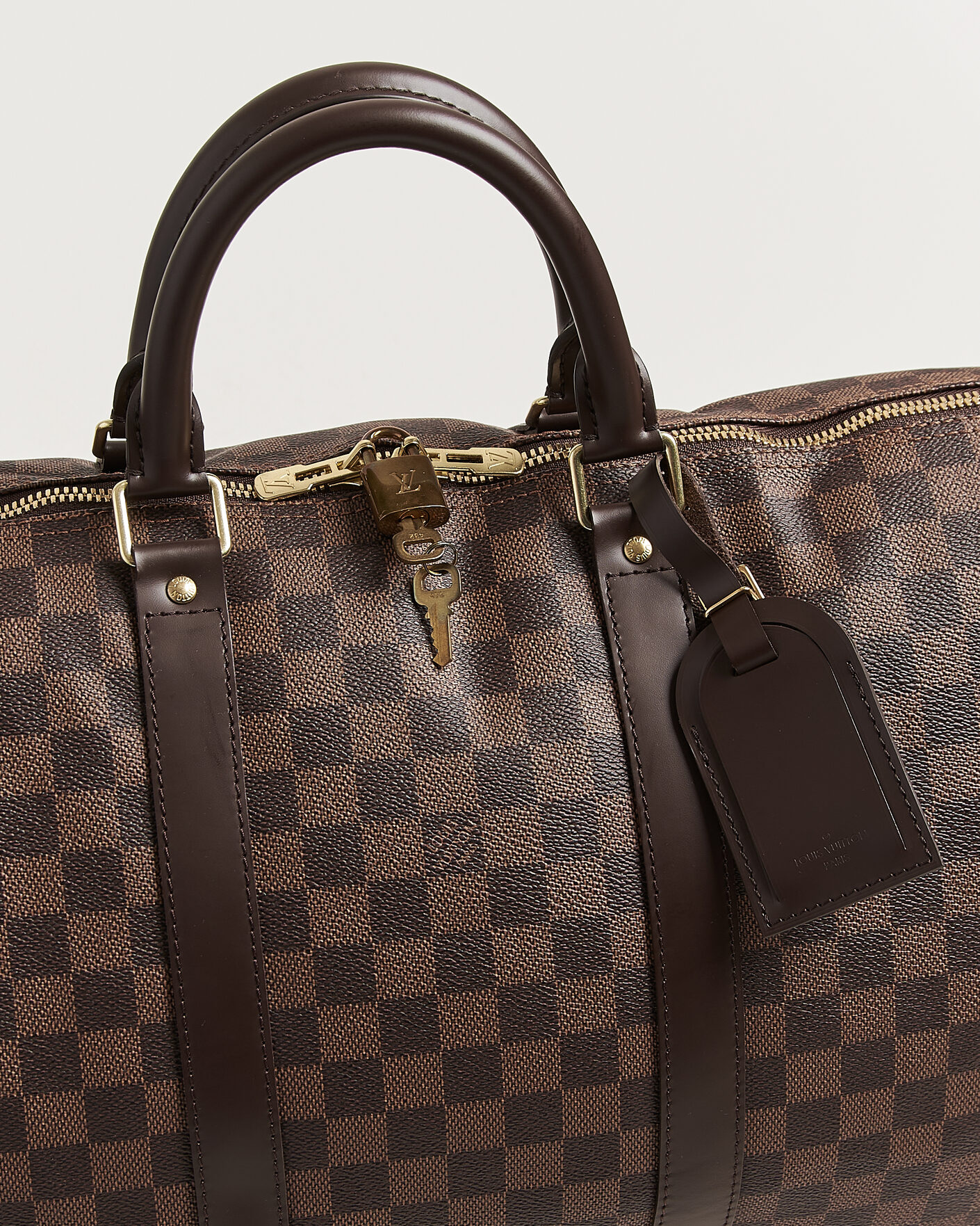 Homme | Pre-Owned & Vintage Bags | Louis Vuitton Pre-Owned | Keepall 50 Damier Ebene