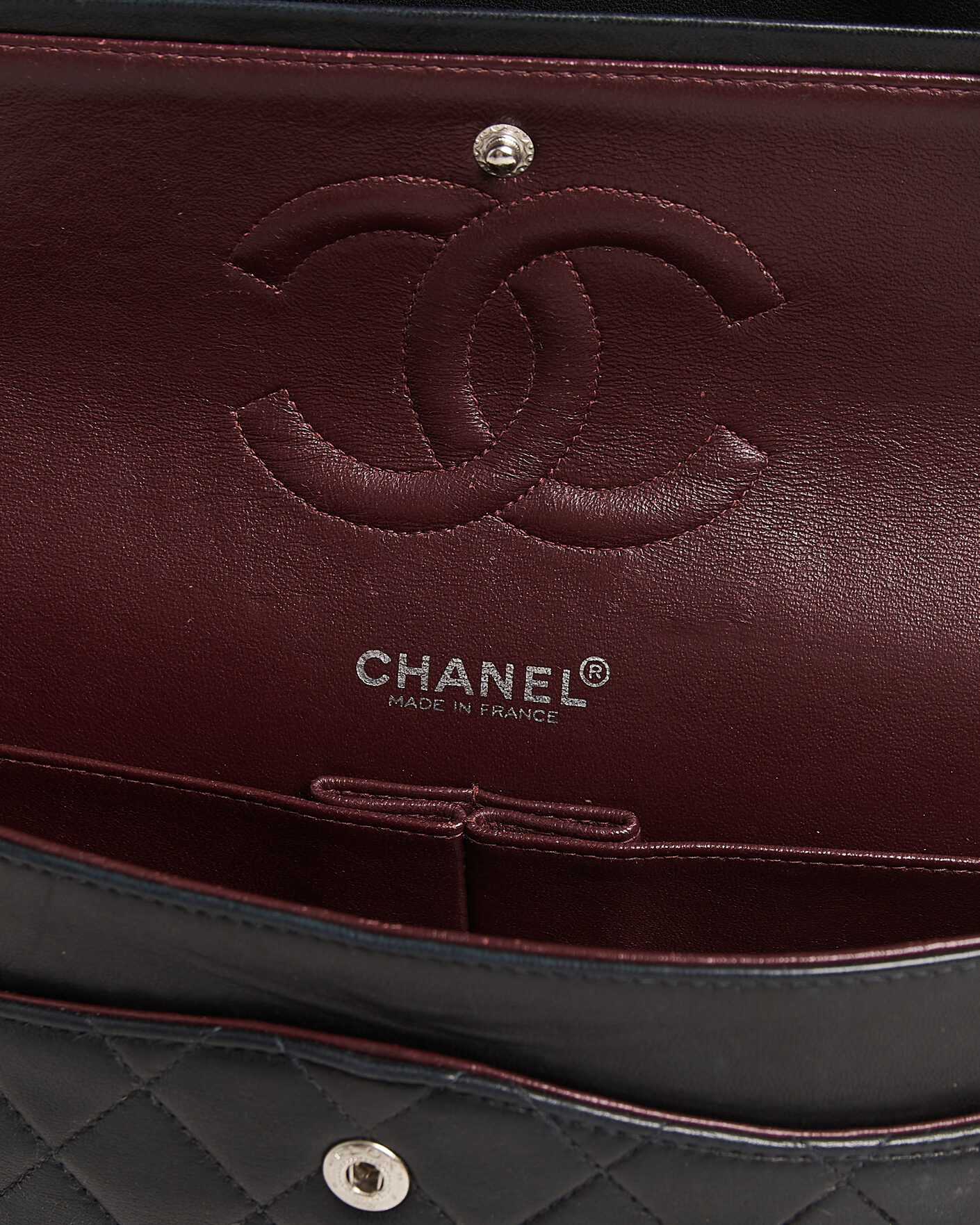 Homme | Pre-Owned & Vintage Bags | Chanel Pre-Owned | Classic Medium Double Flap Bag Lambskin Black