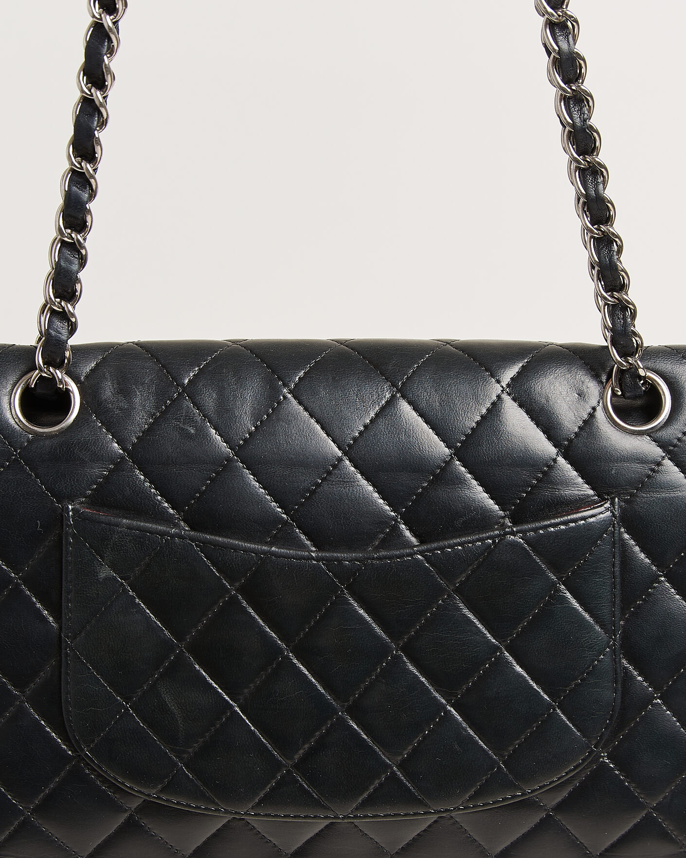 Homme | Pre-Owned & Vintage Bags | Chanel Pre-Owned | Classic Medium Double Flap Bag Lambskin Black