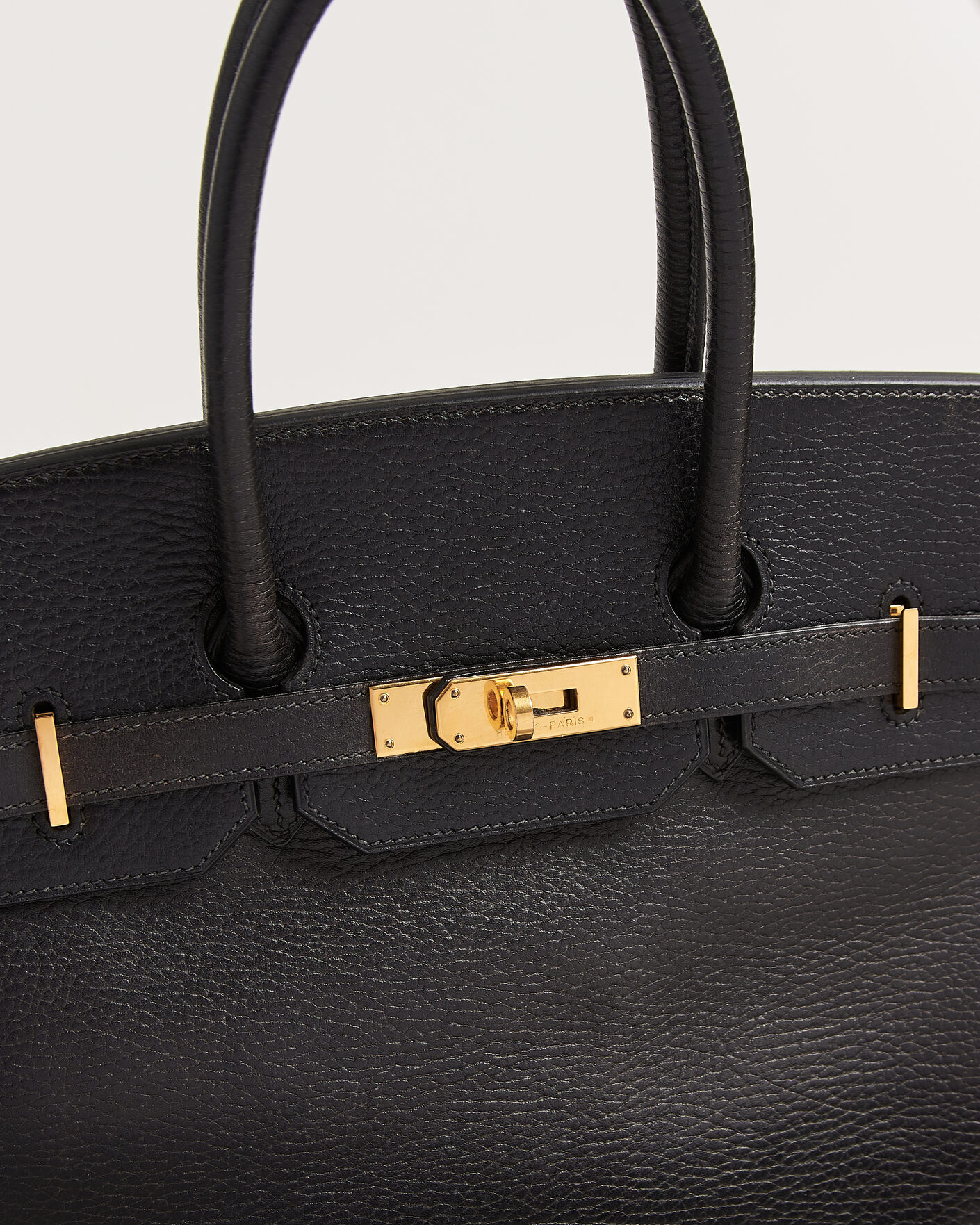 Homme | Pre-Owned & Vintage Bags | Hermès Pre-Owned | Birkin 35 Retourné Ardennes Leather Black
