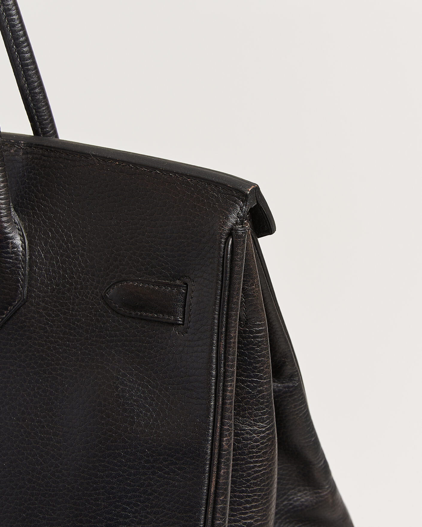 Homme | Pre-Owned & Vintage Bags | Hermès Pre-Owned | Birkin 35 Retourné Ardennes Leather Black