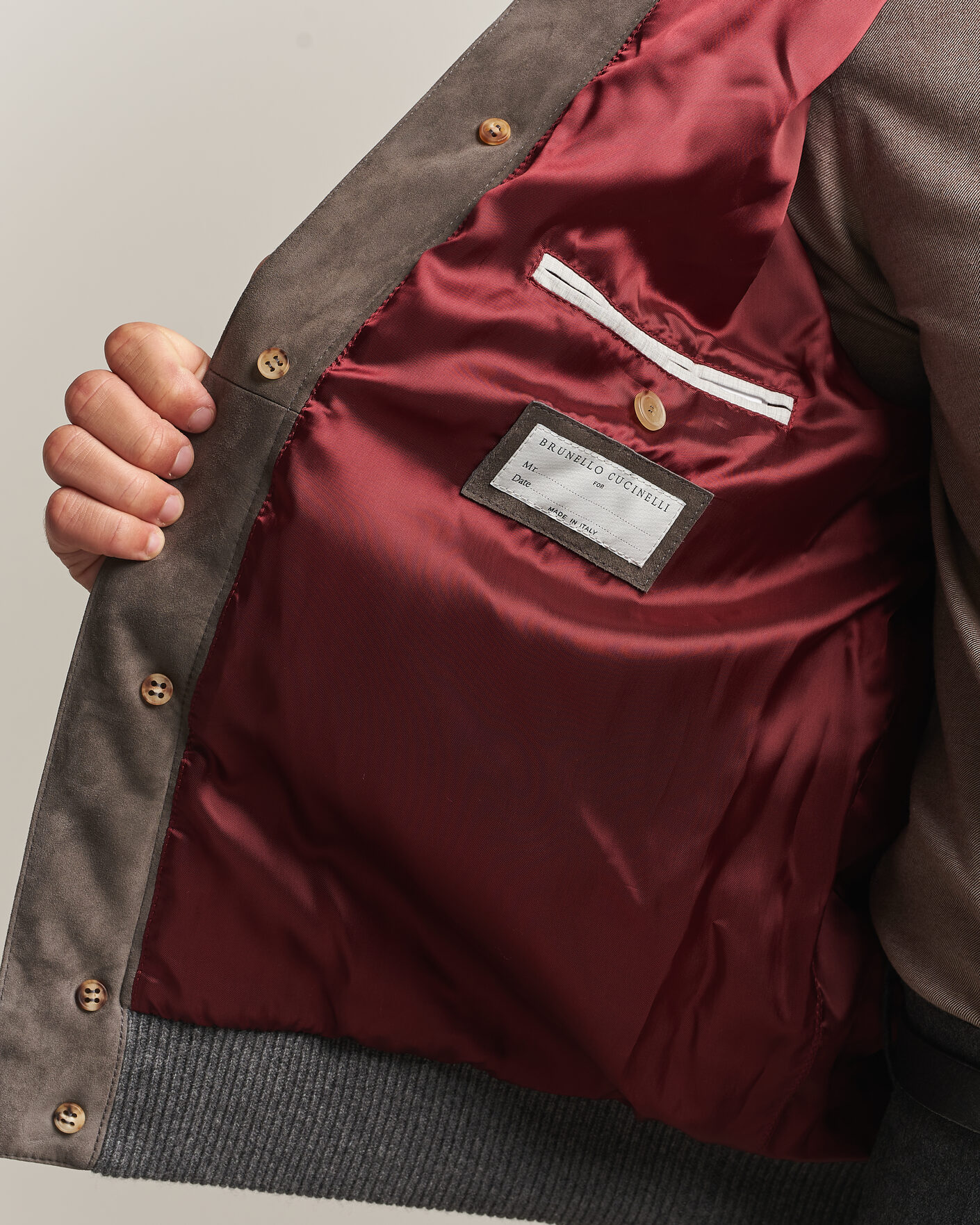 Homme | Manteaux Et Vestes | Brunello Cucinelli | Cashmere/Suede Down Jacket Grey Melange