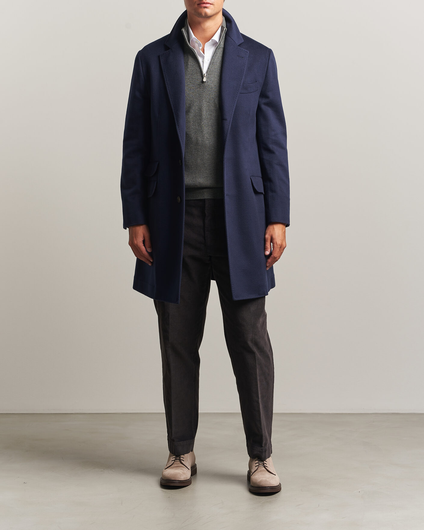 Homme | Manteaux Et Vestes | Brunello Cucinelli | Soft Wool Coat Navy