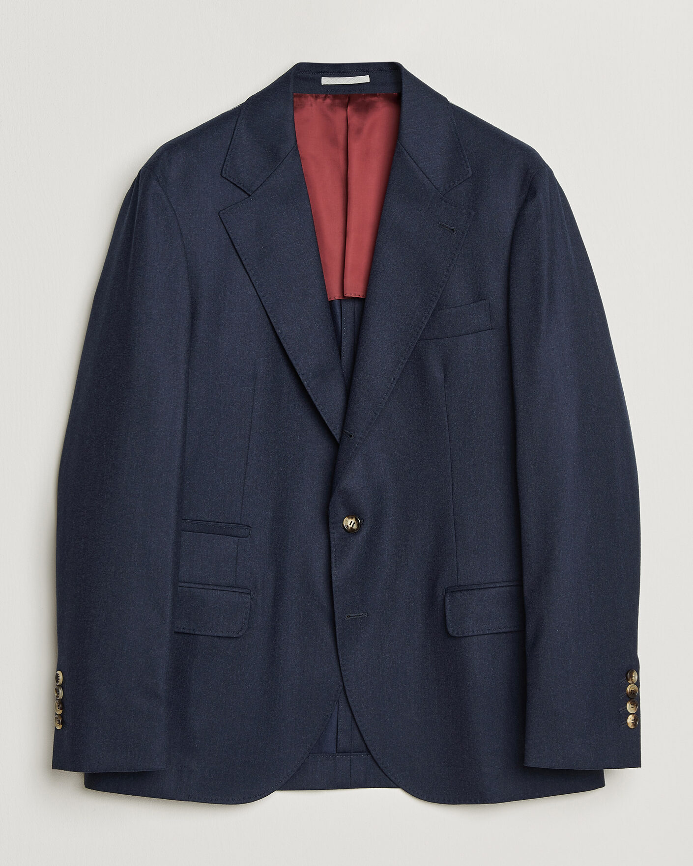 Homme | Blazers | Brunello Cucinelli | Wool Flannel Blazzer Navy