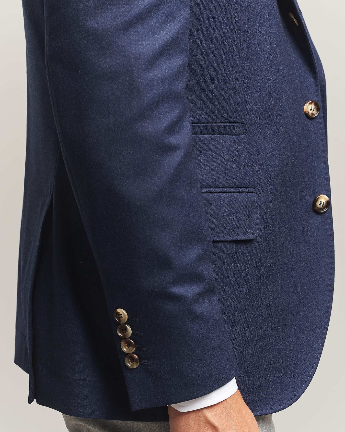 Homme | Blazers | Brunello Cucinelli | Wool Flannel Blazzer Navy