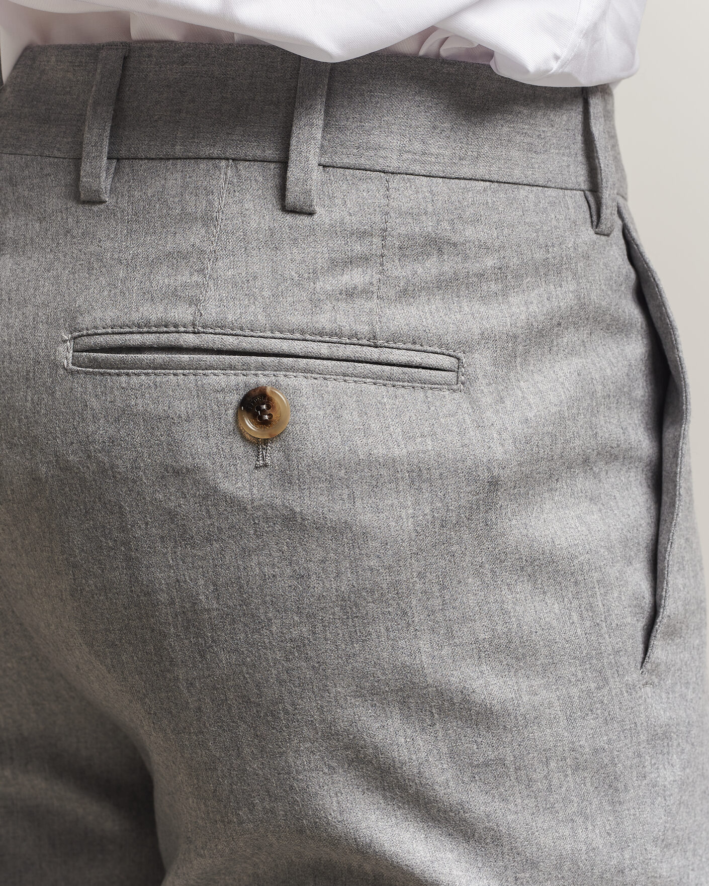Homme | Pantalons | Brunello Cucinelli | Slim Fit Flannel Trousers Light Grey