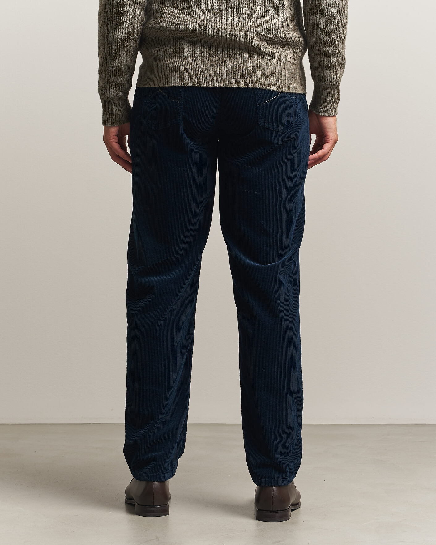Homme | Pantalons | Brunello Cucinelli | Leisure Fit Corduroy 5-Pocket Pants Navy