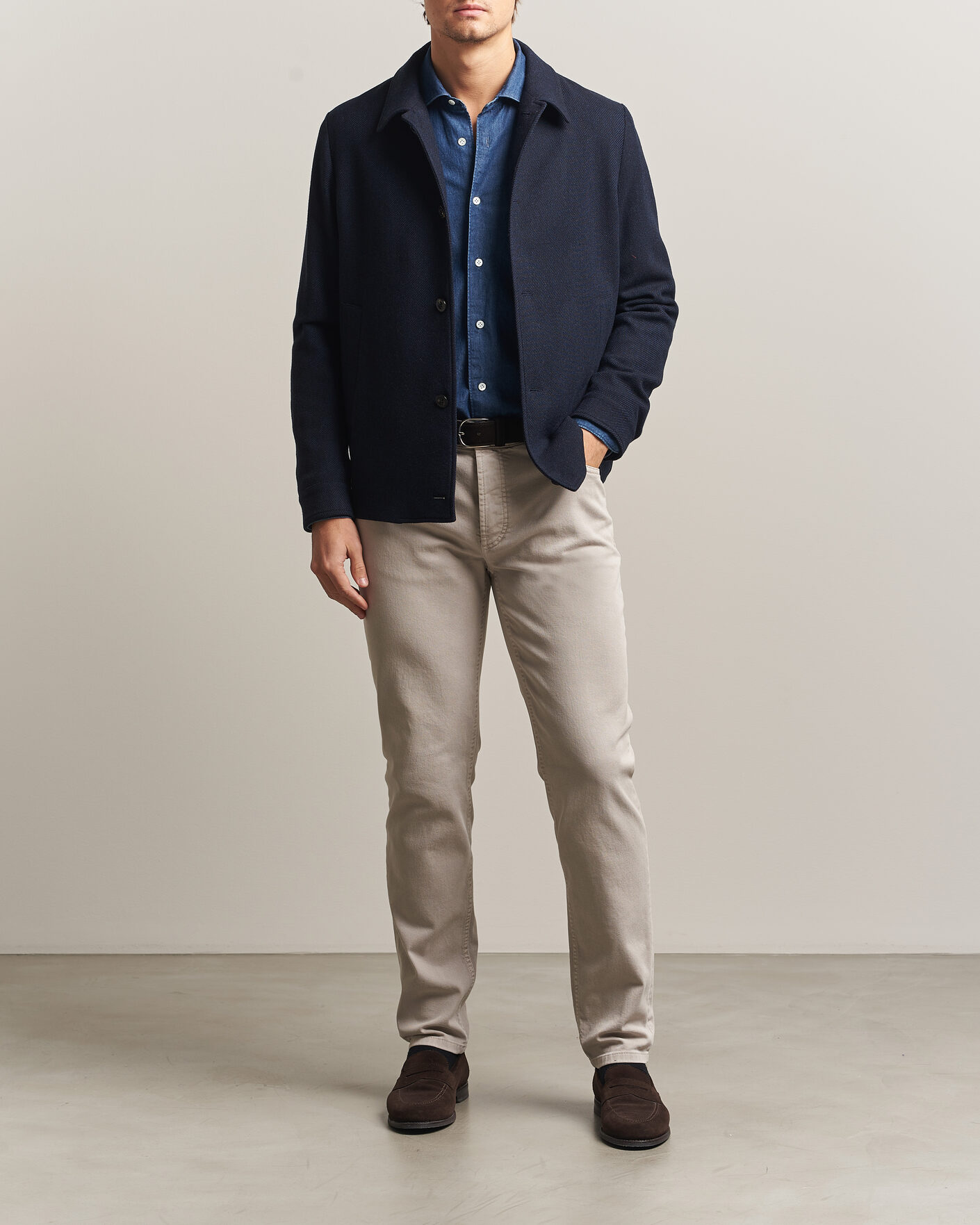 Homme | Pantalons | Brunello Cucinelli | Slim Fit Bull Denim Pants Beige