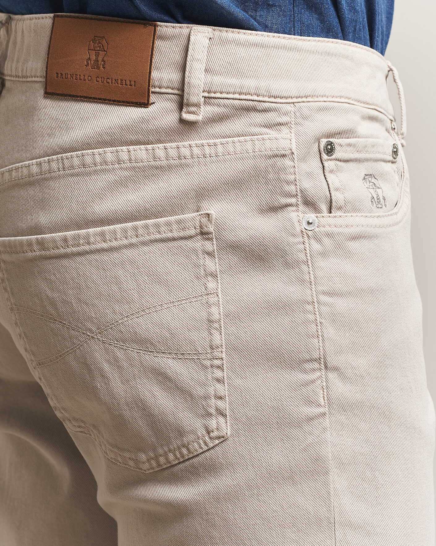 Homme | Pantalons | Brunello Cucinelli | Slim Fit Bull Denim Pants Beige
