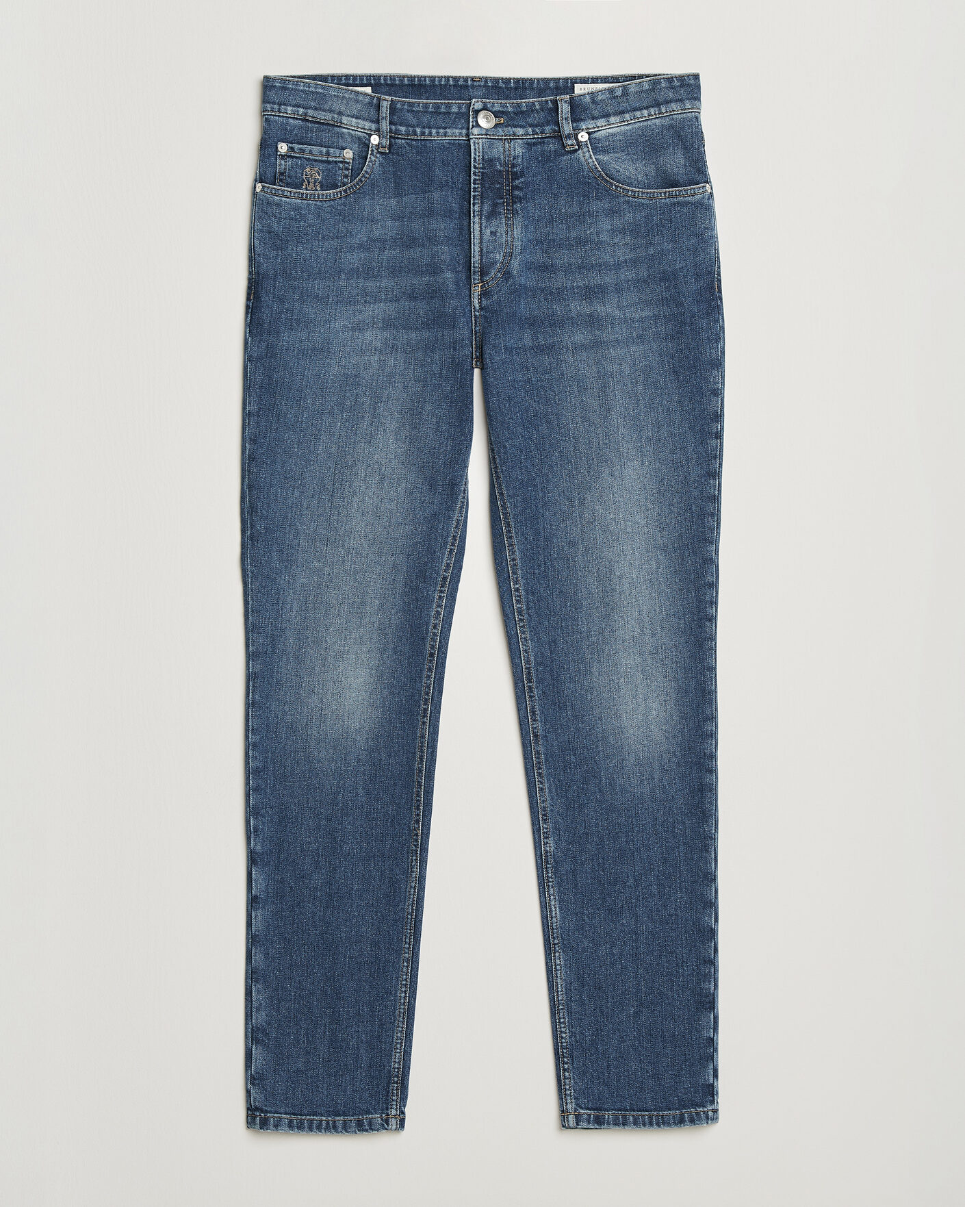 Homme | Pantalons | Brunello Cucinelli | Traditional Fit Jeans Medium Wash