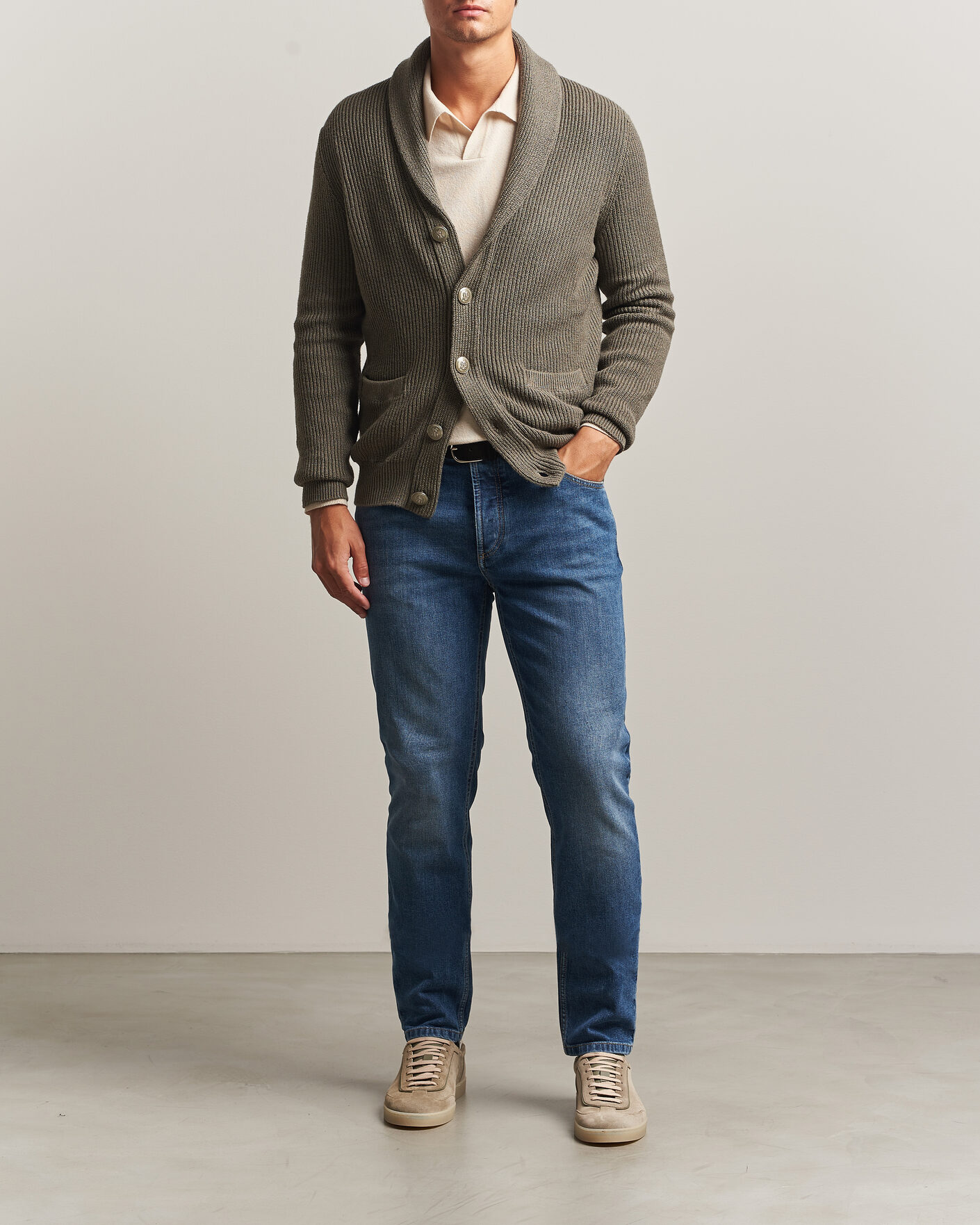 Homme | Pantalons | Brunello Cucinelli | Traditional Fit Jeans Medium Wash