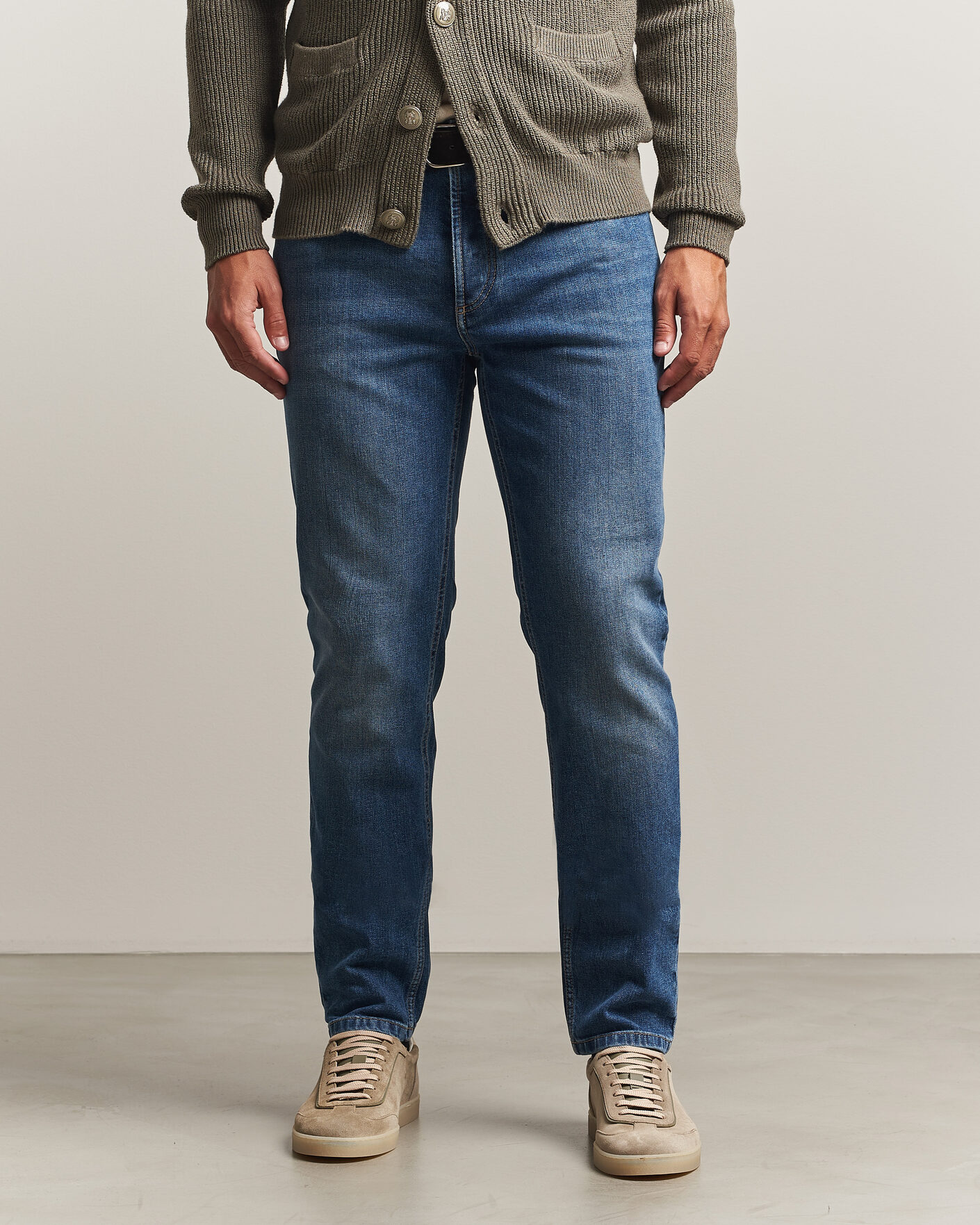 Homme | Pantalons | Brunello Cucinelli | Traditional Fit Jeans Medium Wash