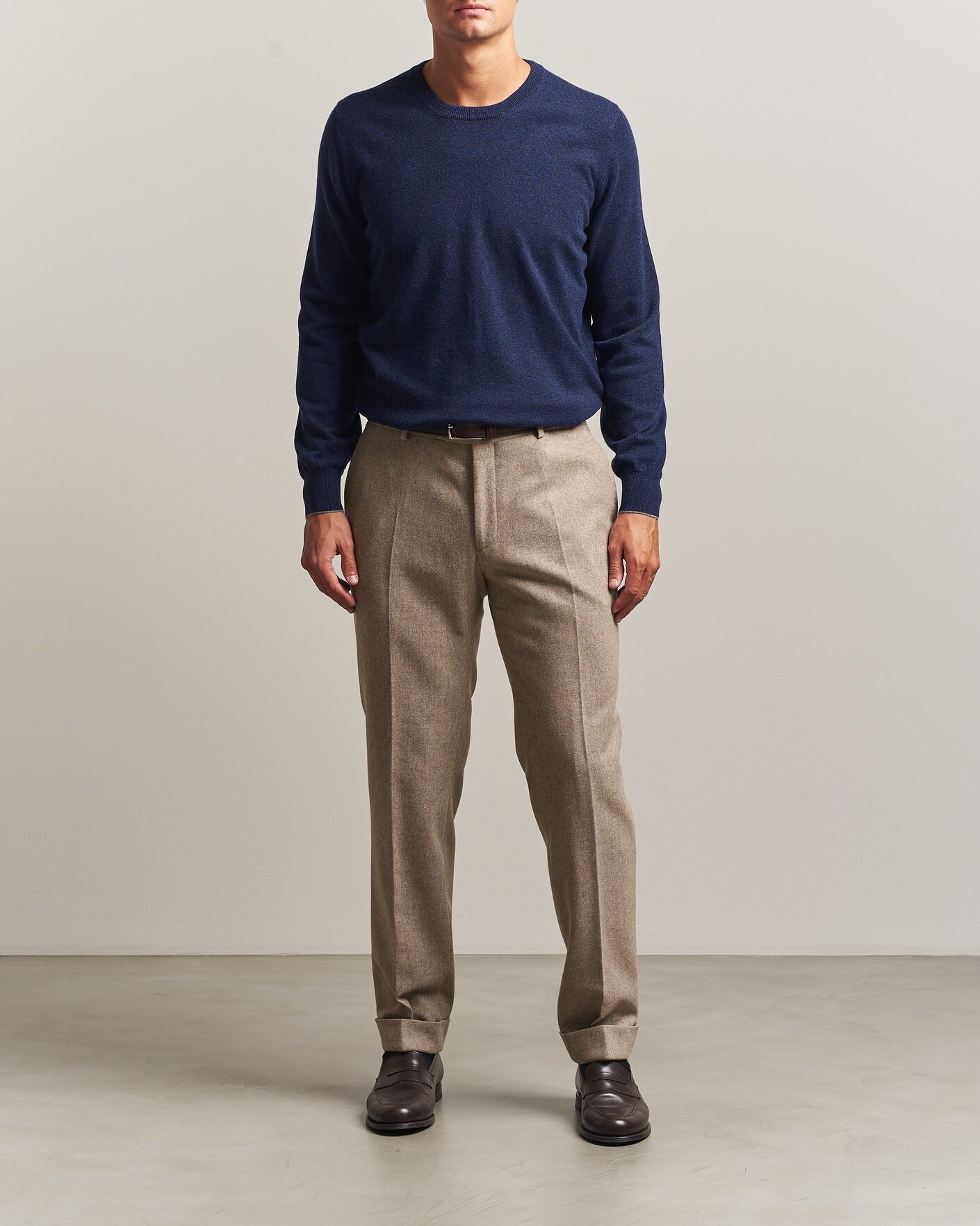 Homme | Pulls Et Tricots | Brunello Cucinelli | 2 Ply Cashmere Pullover Marine