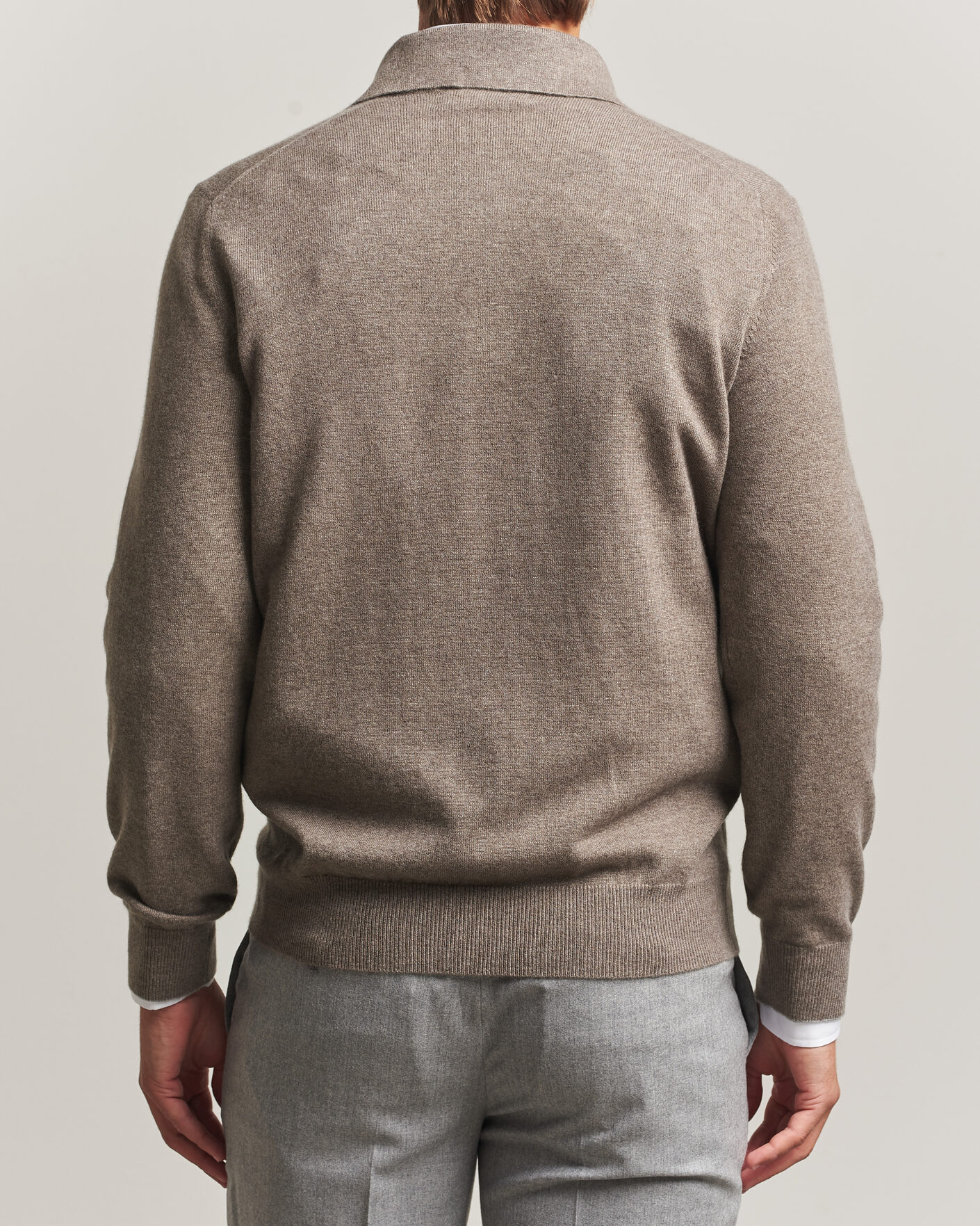 Homme | Pulls Et Tricots | Brunello Cucinelli | 2 Ply Cashmere Long Sleeve Polo Brown