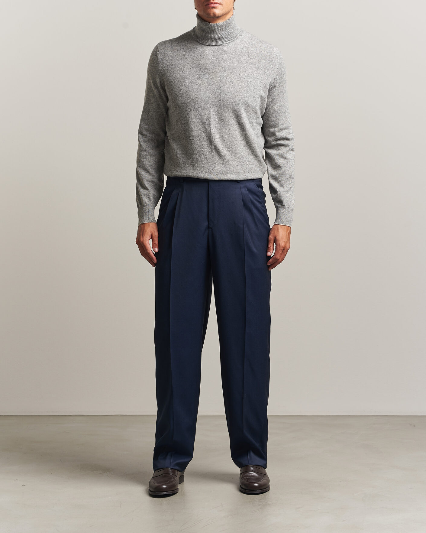 Homme | Pulls Et Tricots | Brunello Cucinelli | 2 Ply Cashmere Rollneck Grey Melange