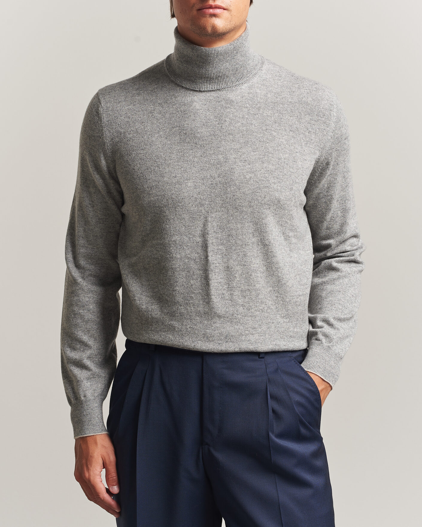 Homme | Pulls Et Tricots | Brunello Cucinelli | 2 Ply Cashmere Rollneck Grey Melange